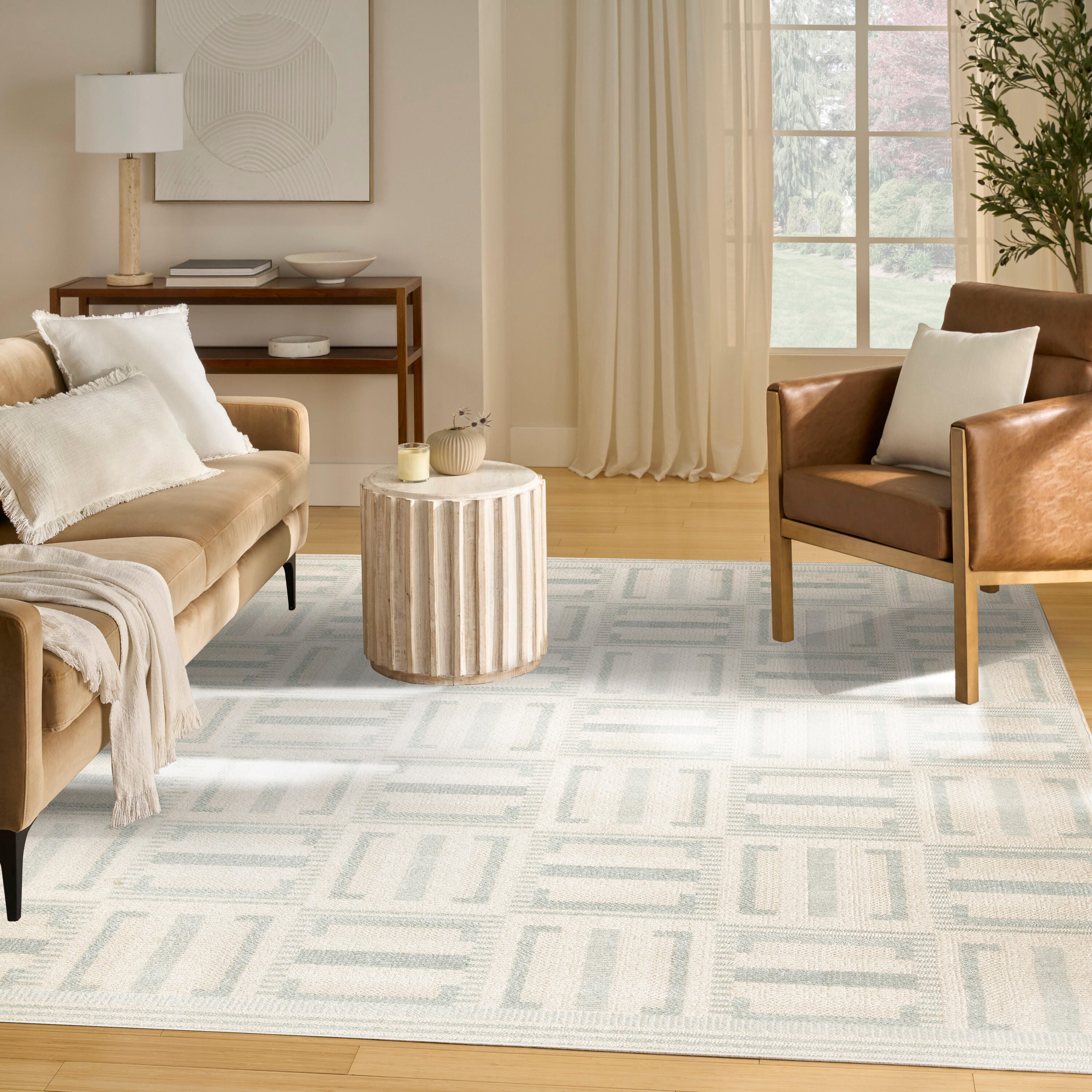 Nourison Home Nordic Dynamic 8' x 10' Area Rug, Ivory/Blue, large