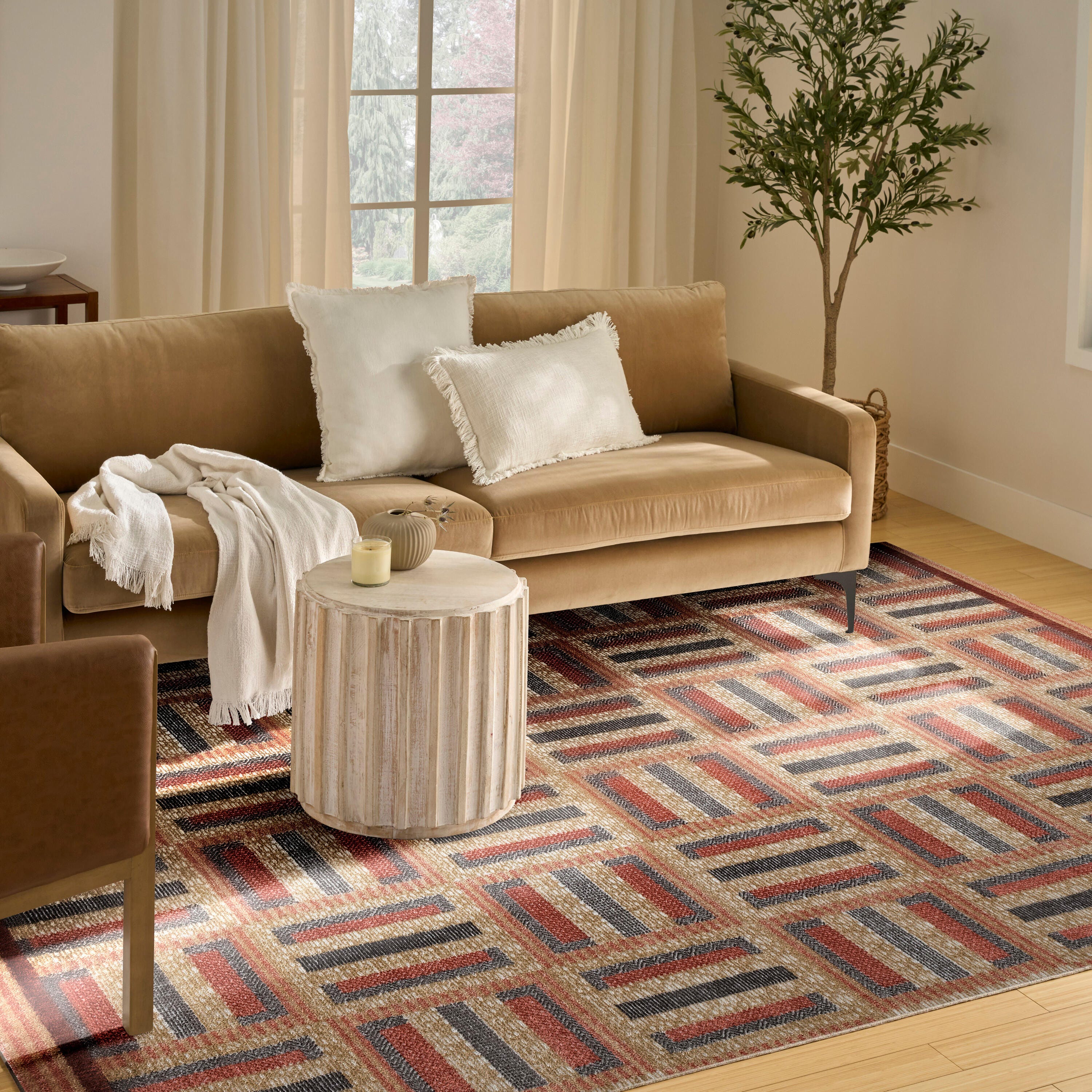 Nourison Home Nordic Dynamic 8' x 10' Area Rug, Rust/Multi, large