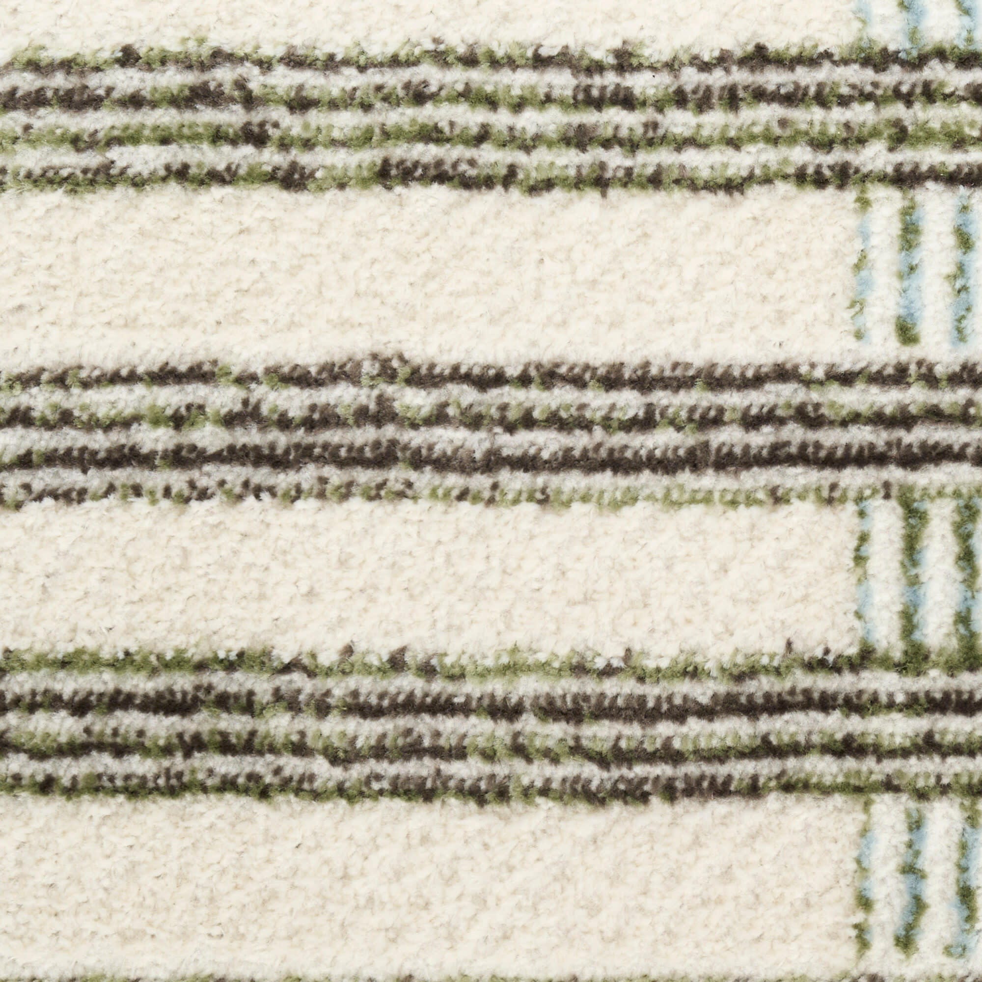 Nourison Home Nordic Linear Lines 2' x 6' Runner Rug, Ivory/Brown, large
