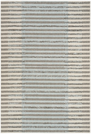 Nourison Home Nordic Linear Lines 5' x 7' Area Rug, Ivory/Blue, large