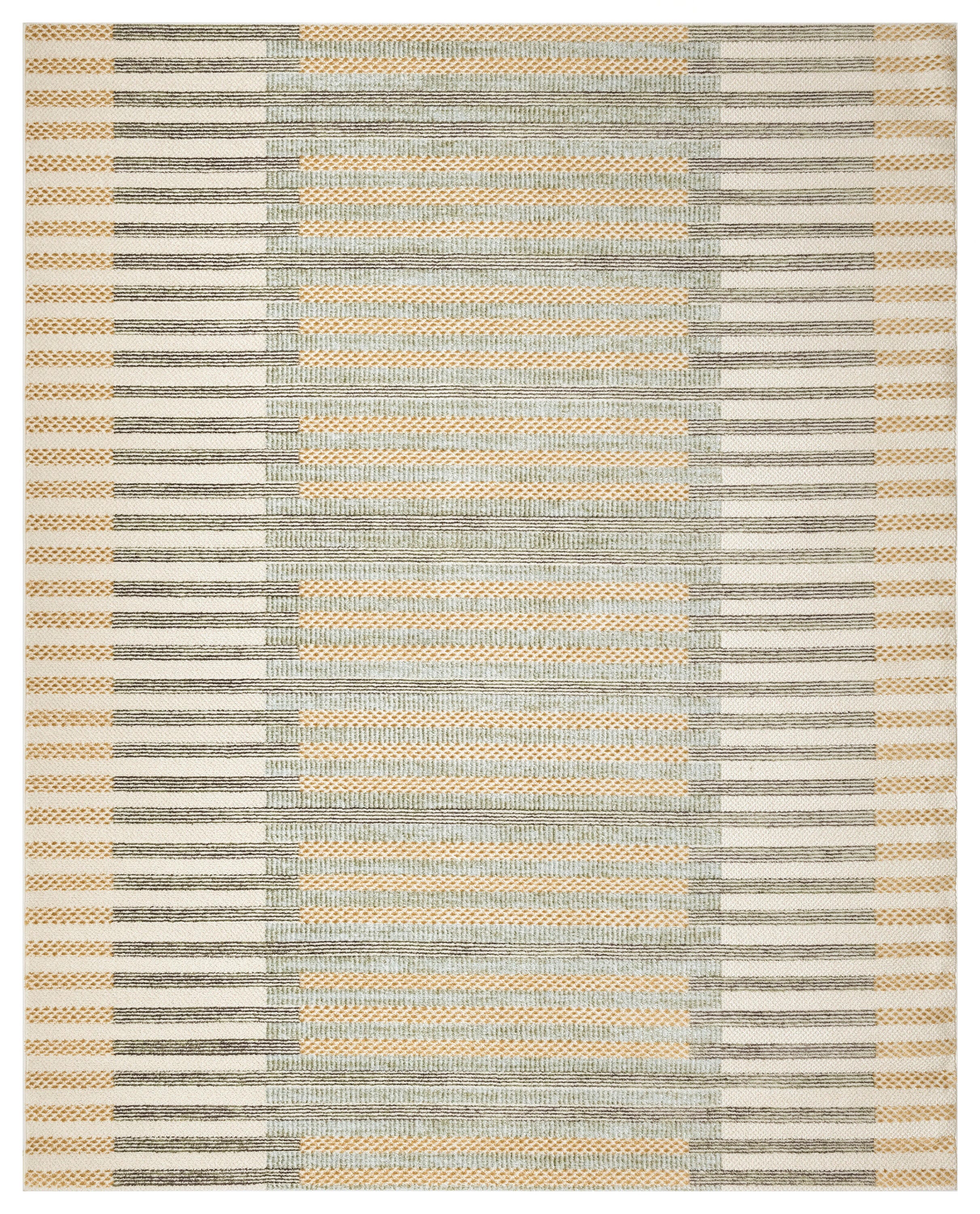 Nourison Home Nordic Linear Lines 8' x 10' Area Rug, Ivory/Brown, large