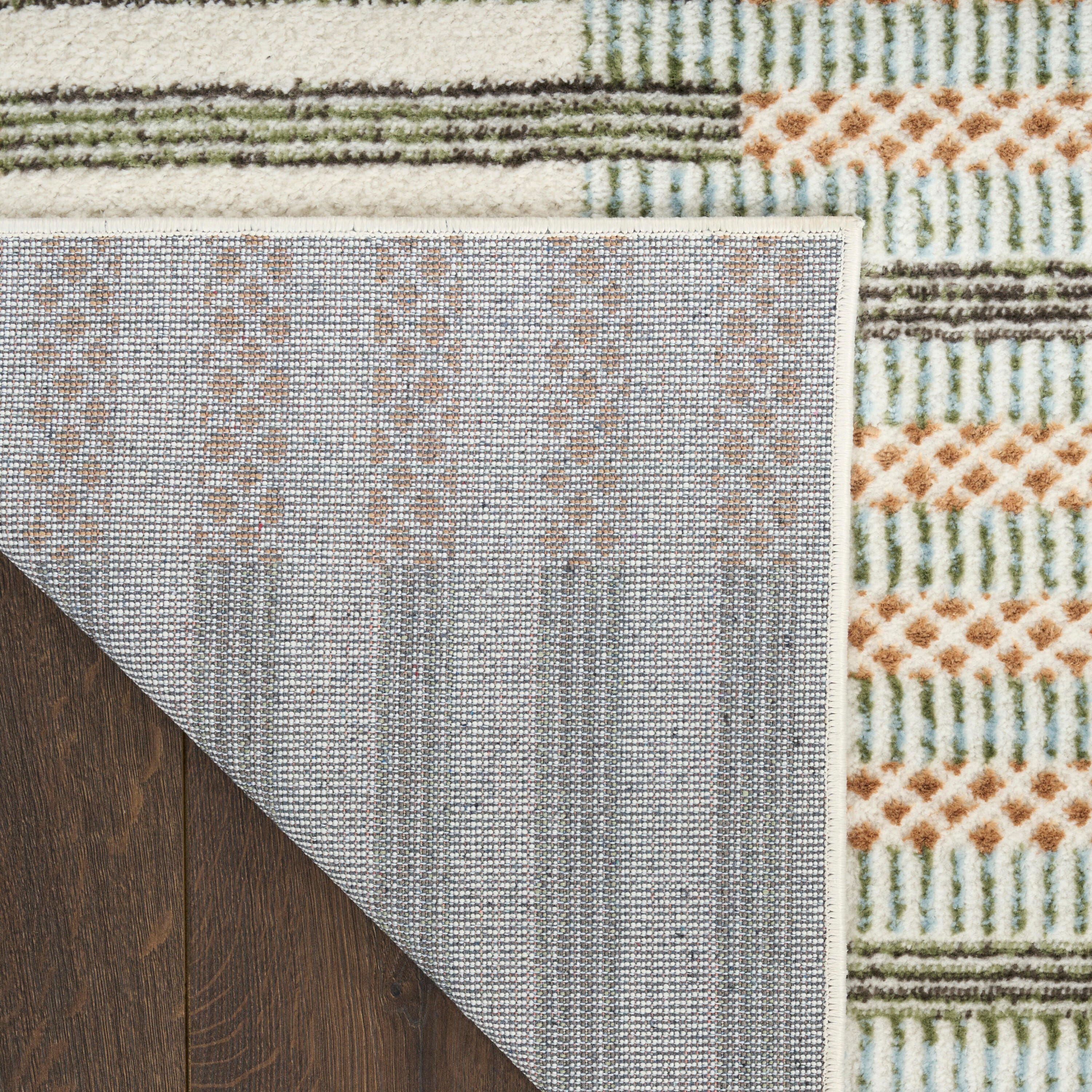 Nourison Home Nordic Linear Lines 8' x 10' Area Rug, Ivory/Brown, large