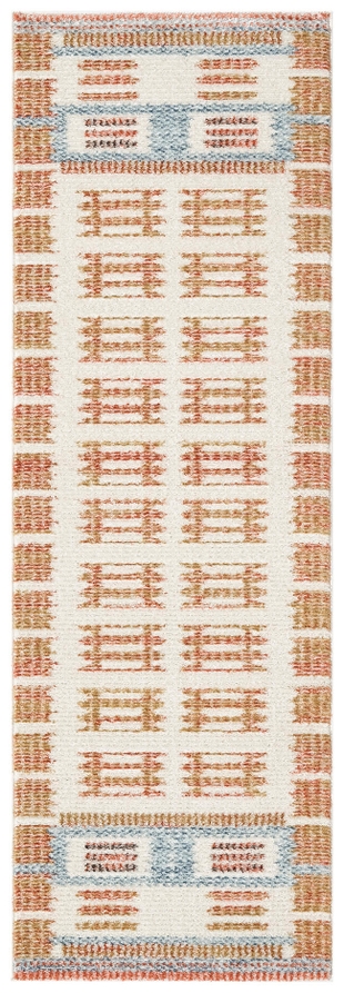 Nourison Home Nordic Accordion 2' x 6' Runner Rug, Ivory/Rust, large