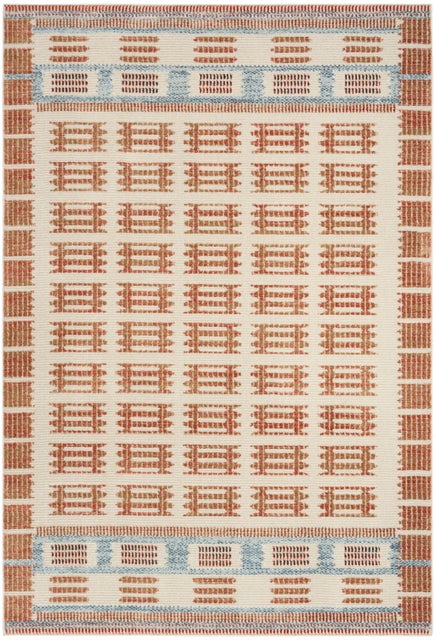 Nourison Home Nordic Accordion 5' x 7' Area Rug, Ivory/Rust
