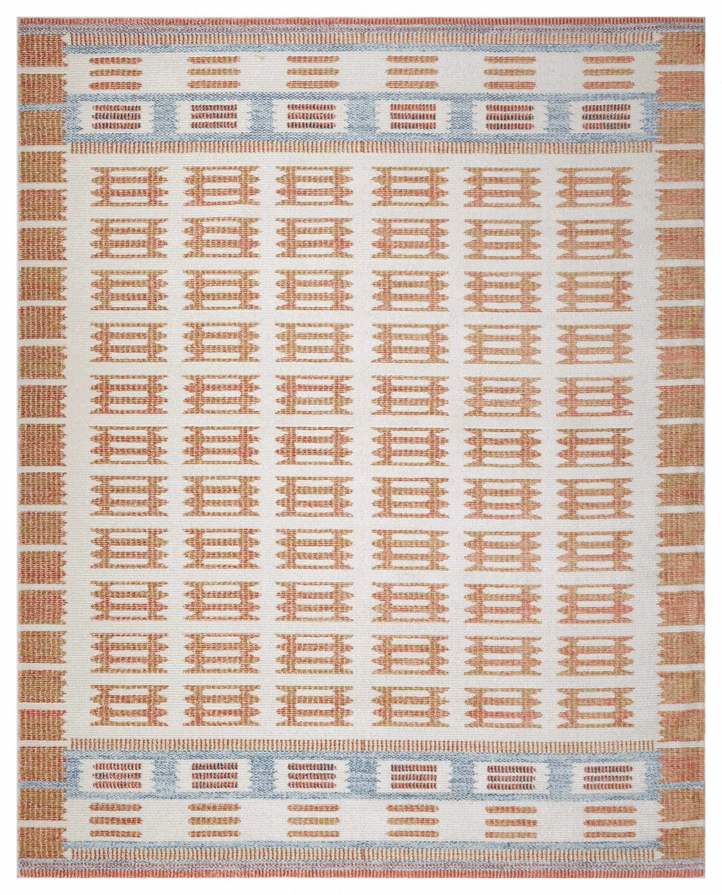 Nourison Home Nordic Accordion 8' x 10' Area Rug, Ivory/Rust, large