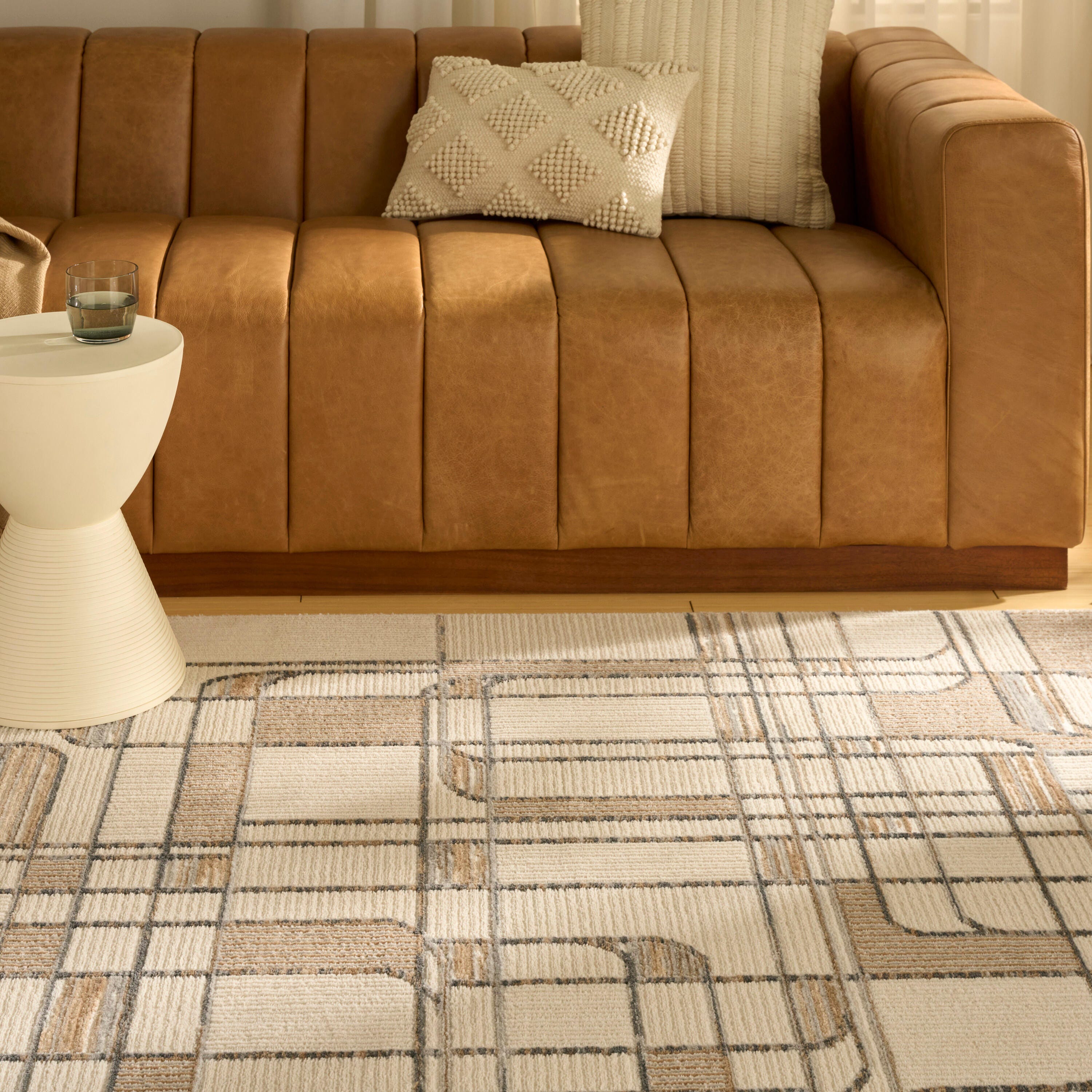 Nourison Home Nordic Curvy Lines 5' x 7' Area Rug, Ivory/Multi, large