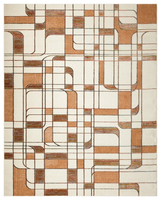 Nourison Home Nordic Curvy Lines 8' x 10' Area Rug
