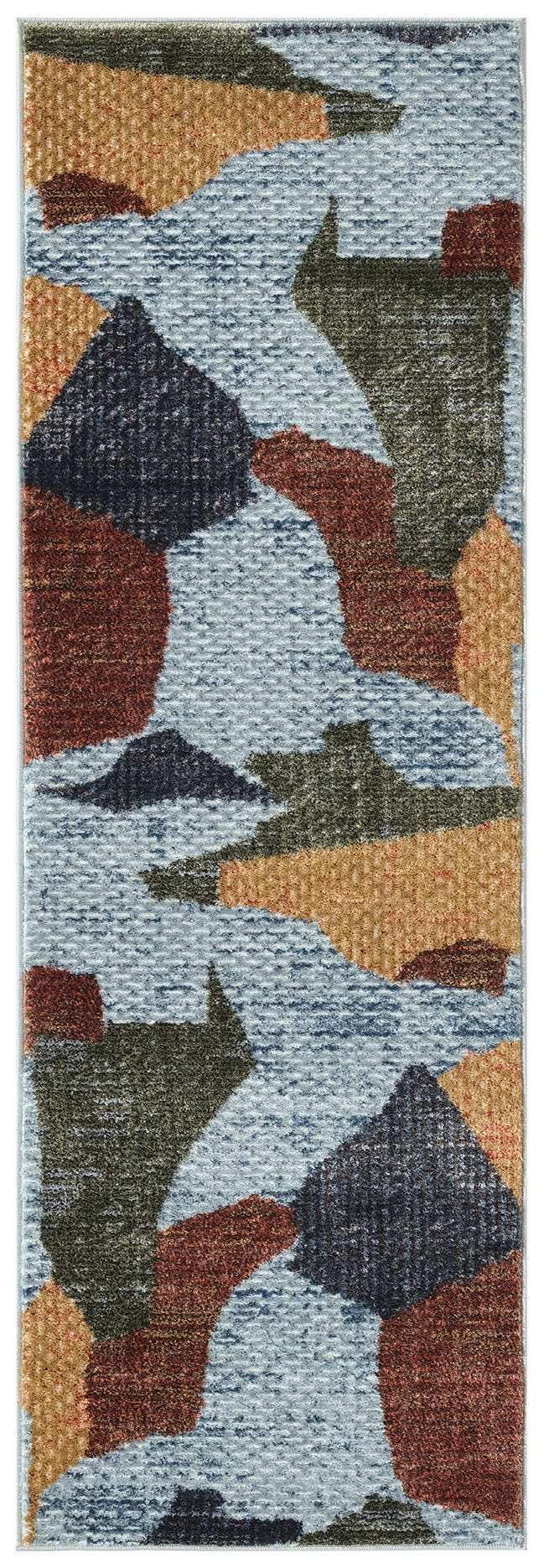 Nourison Home Nordic Abstract 2' x 6' Runner Rug, Blue/Multi, large