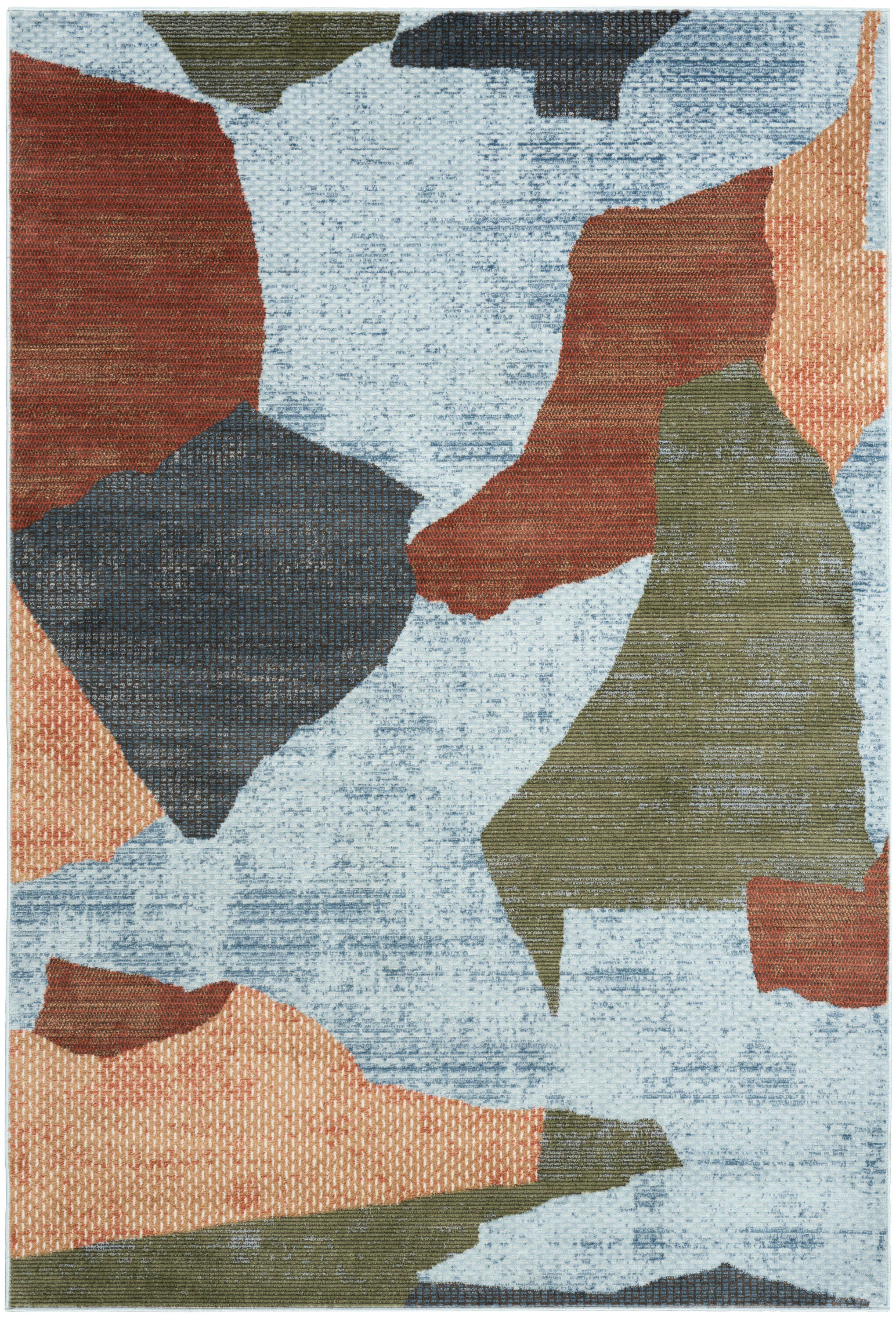 Nourison Home Nordic Abstract 4' x 6' Area Rug, Blue/Multi, large