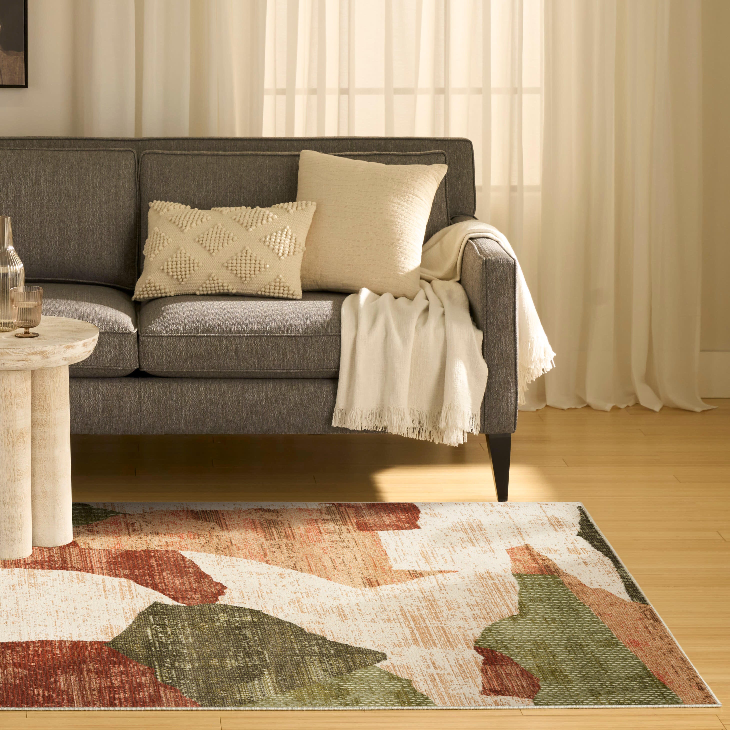 Nourison Home Nordic Abstract 5' x 7' Area Rug, Beige/Multi, rollover