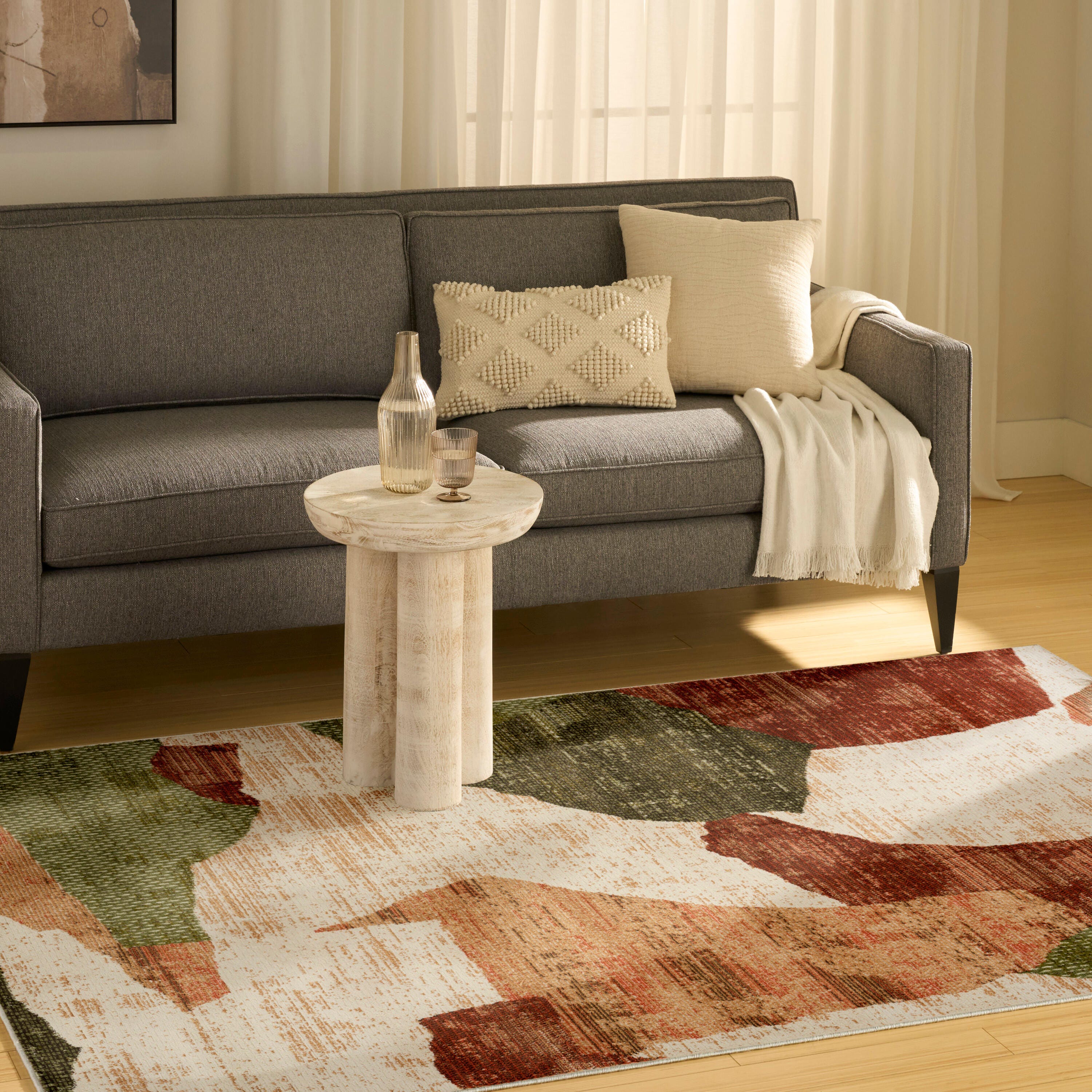 Nourison Home Nordic Abstract 5' x 7' Area Rug, Beige/Multi, large