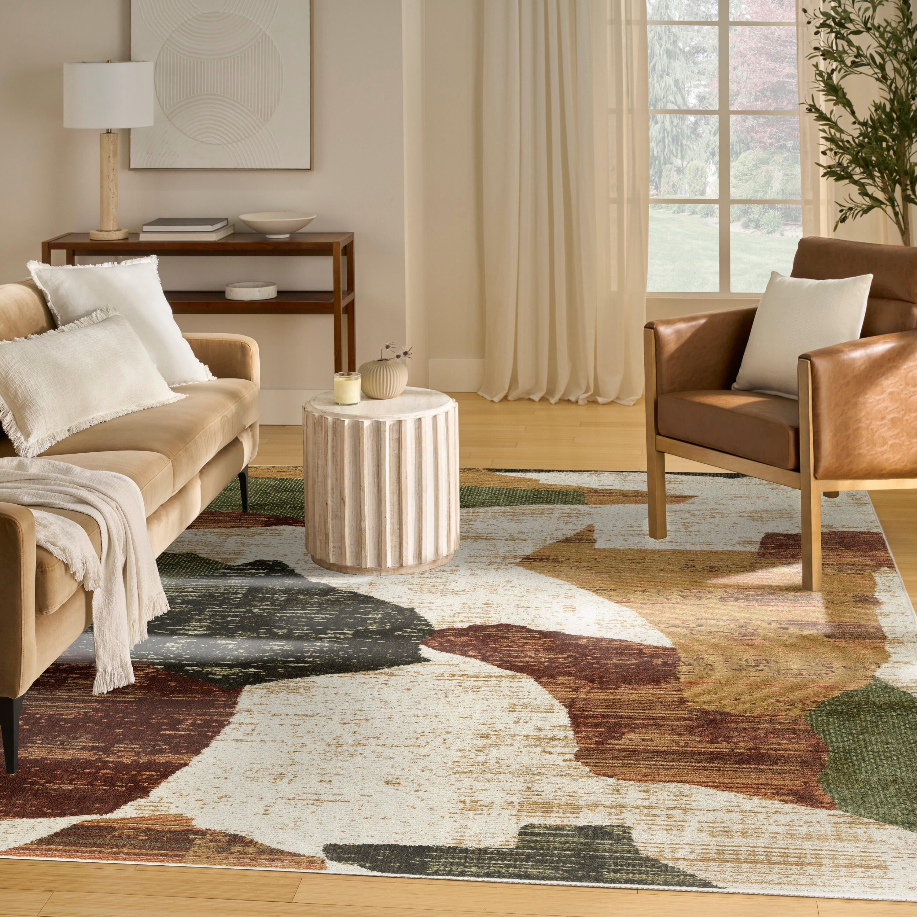 Nourison Home Nordic Abstract 8' x 10' Area Rug, Beige/Multi, large