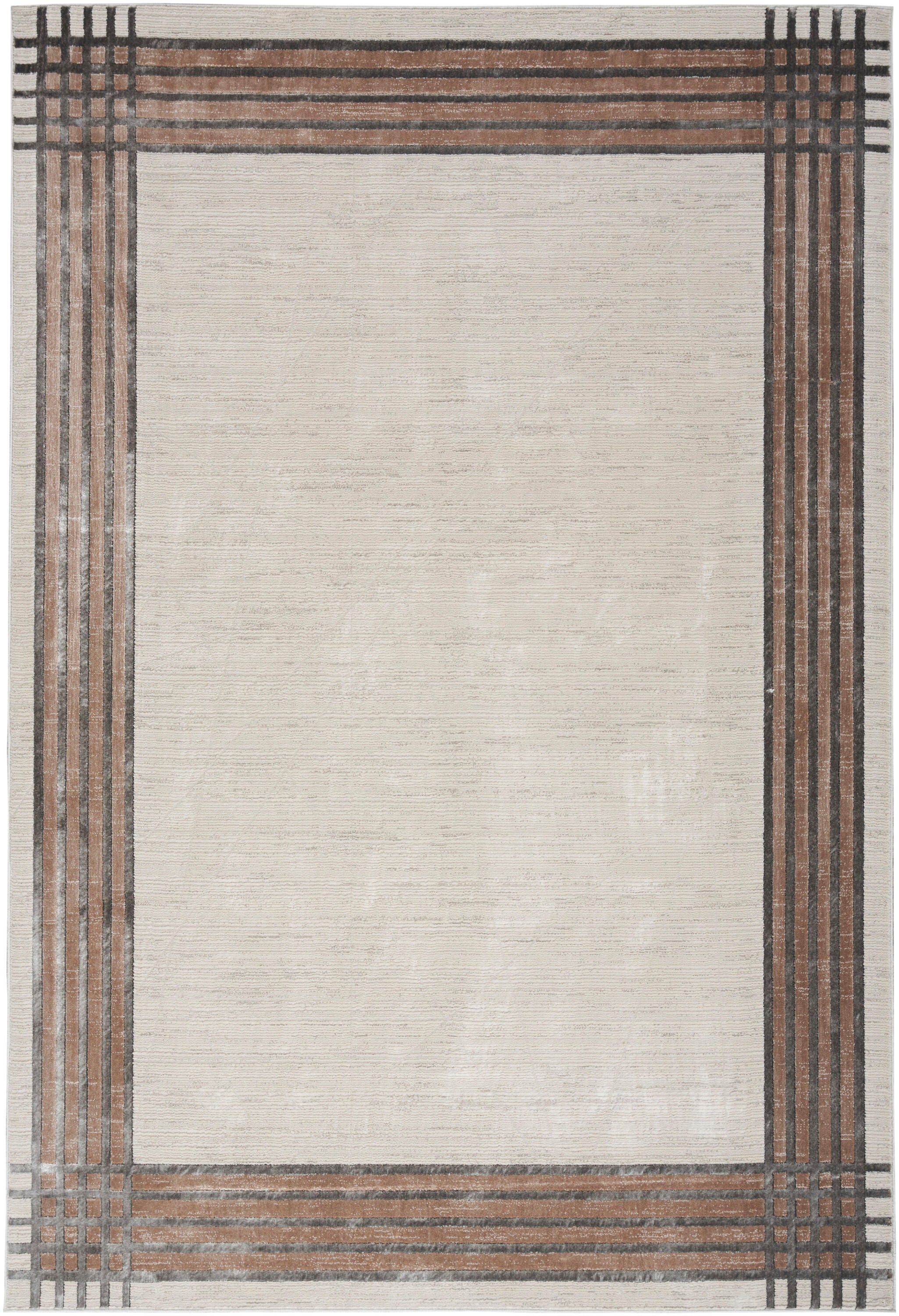 Nourison Home Desire Bordered 5'3" x 7'3" Area Rug, Ivory/Black, large