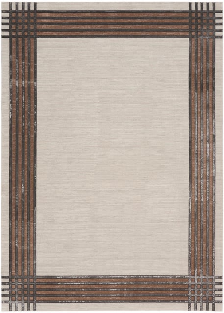 Nourison Home Desire Bordered 9' x 12' Area Rug, Ivory/Black