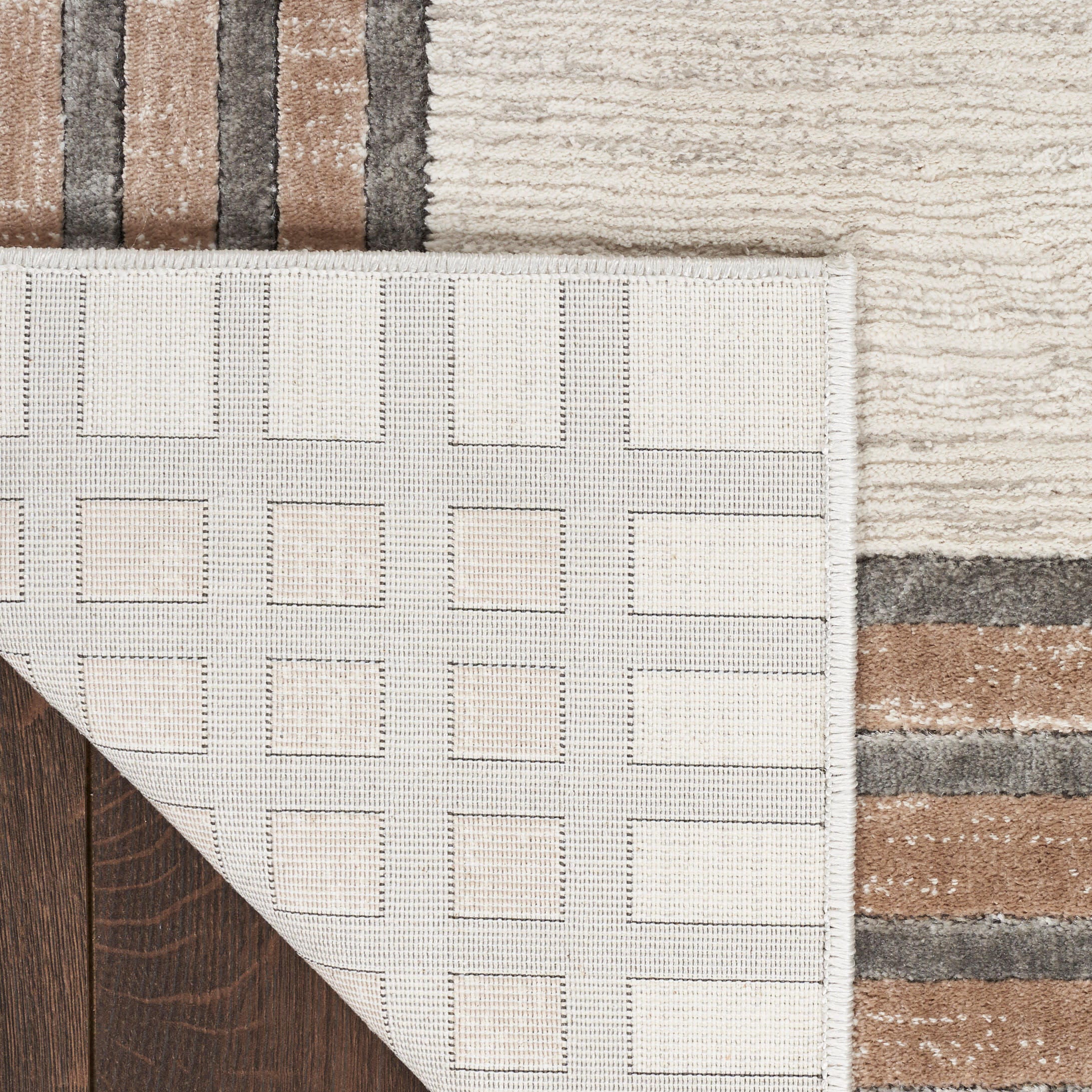 Nourison Home Desire Bordered 2'3" x 7'6" Runner Rug, Ivory/Black, large
