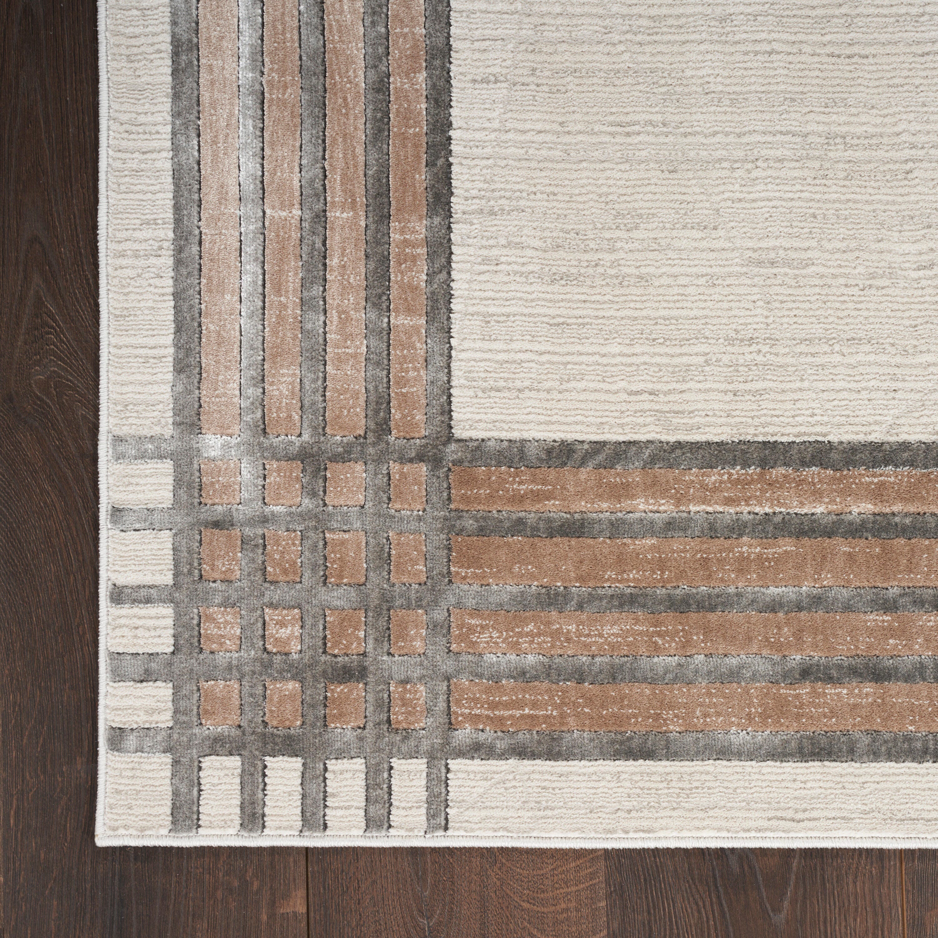 Nourison Home Desire Bordered 7'10" x 9'10" Area Rug, Ivory/Black, large