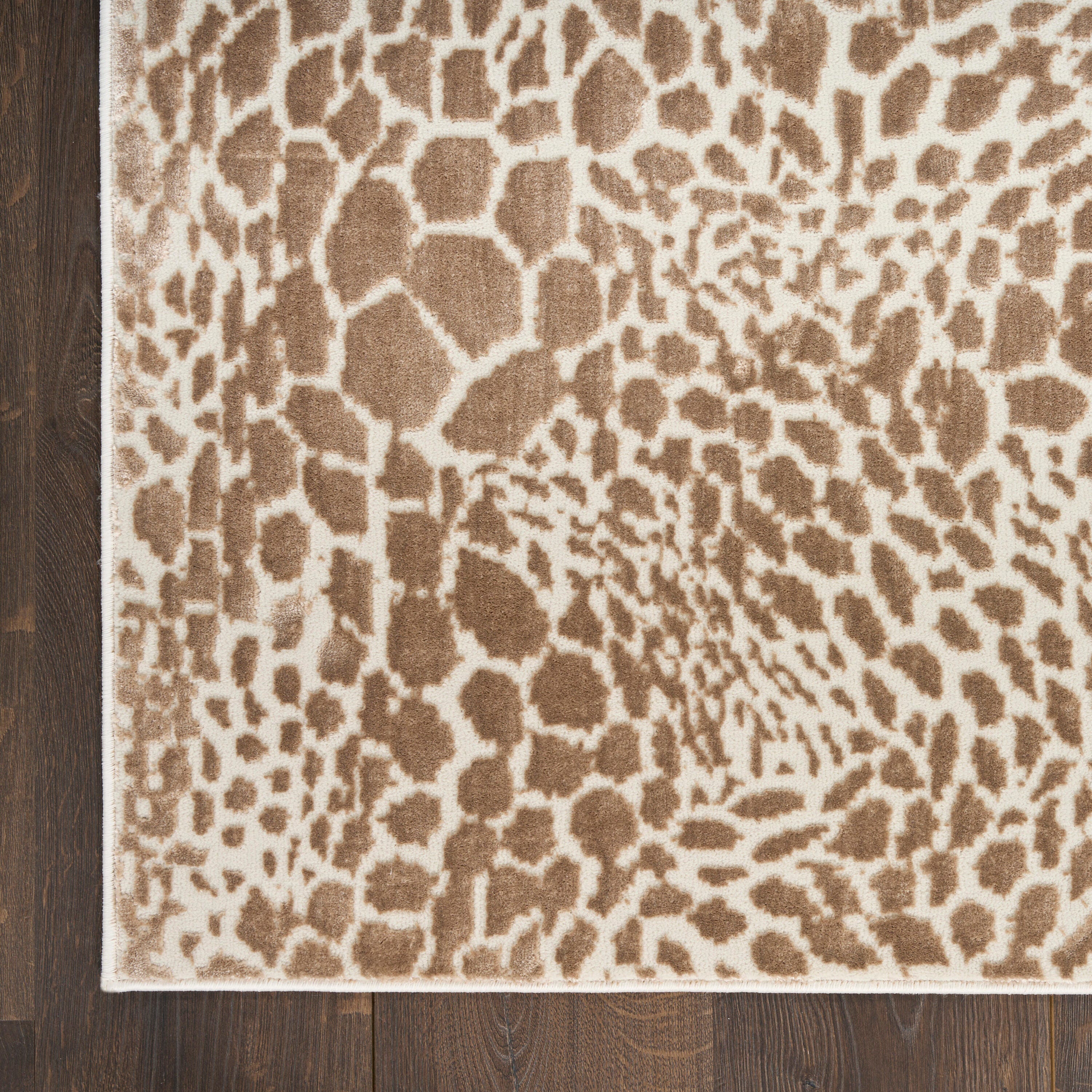 Nourison Home Desire Animal Print 9' x 12' Area Rug, Camel Brown, large