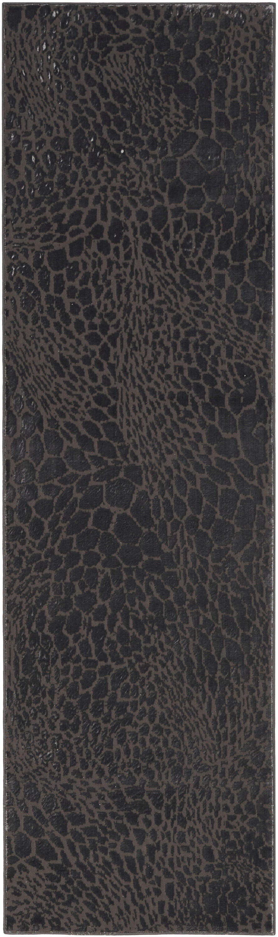 Nourison Home Desire Animal Print 2'3" x 7'6" Runner Rug, Charcoal/Gray, large