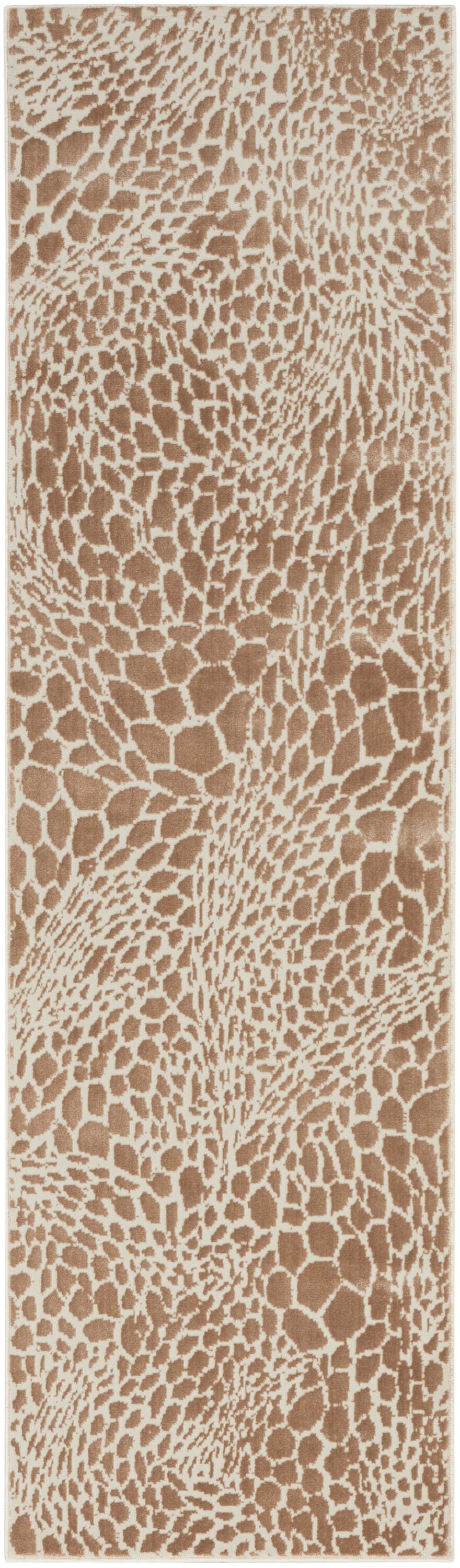 Nourison Home Desire Animal Print 2'3" x 7'6" Runner Rug, Camel Brown, large