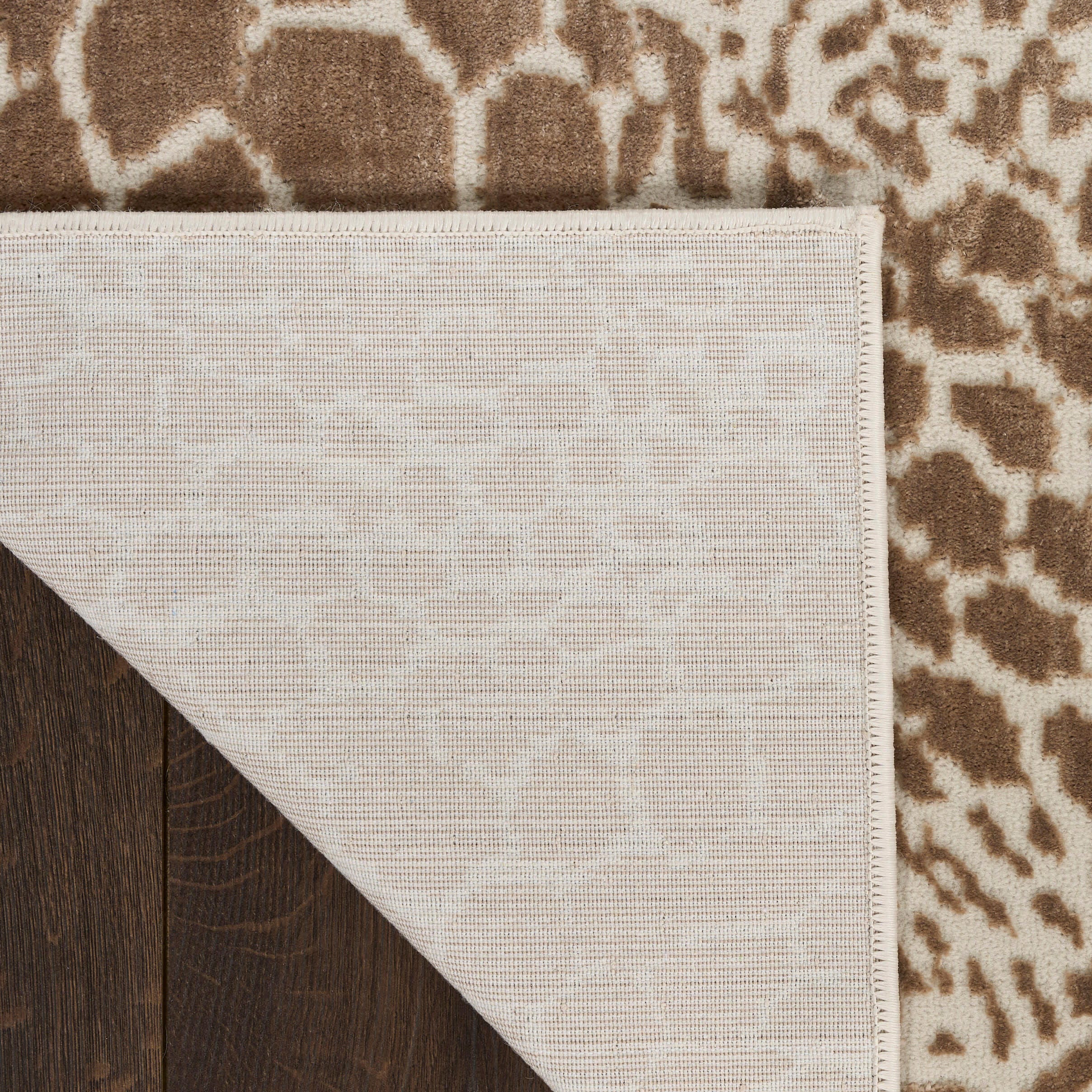 Nourison Home Desire Animal Print 2'3" x 7'6" Runner Rug, Camel Brown, large