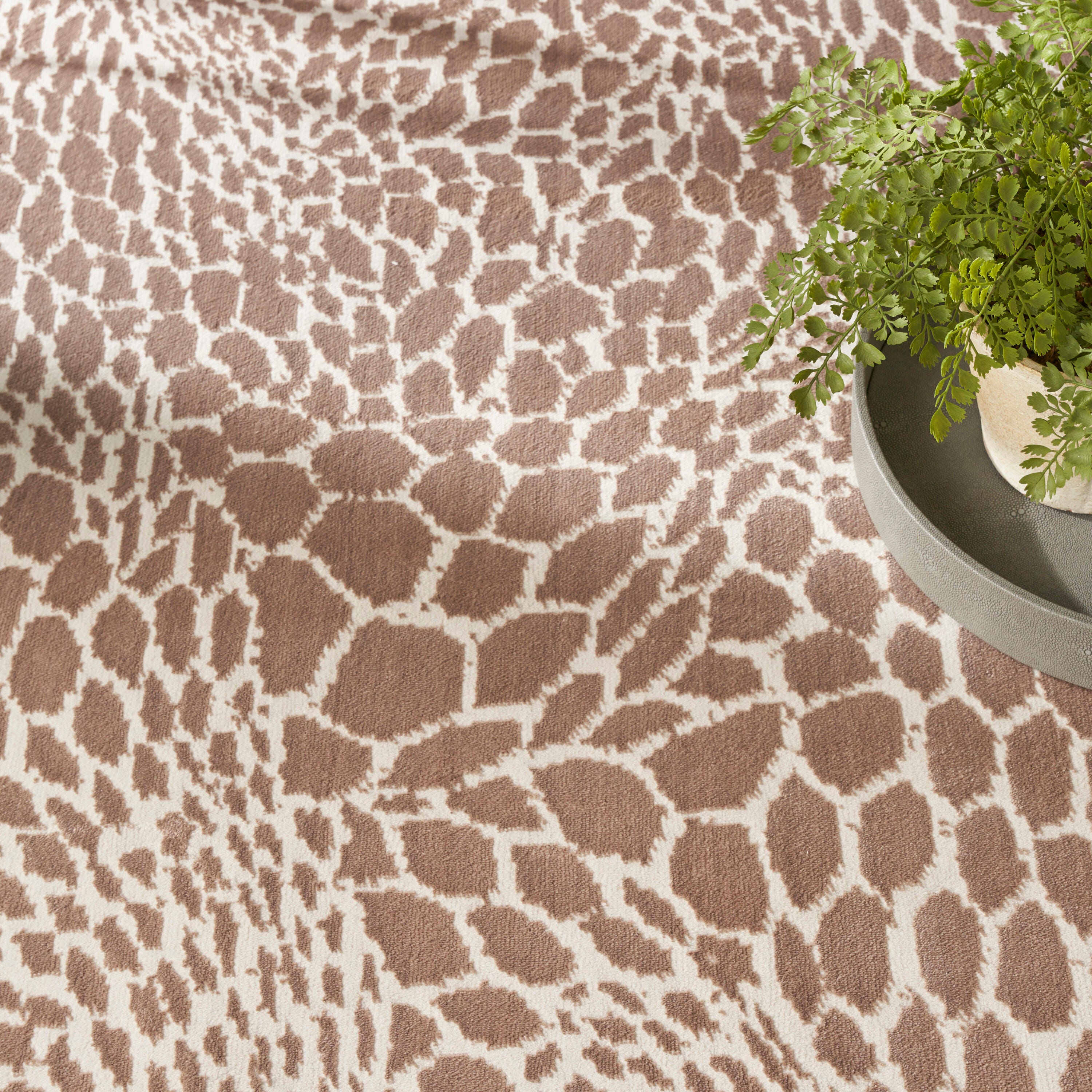 Nourison Home Desire Animal Print 7'10" x 9'10" Area Rug, Camel Brown, large