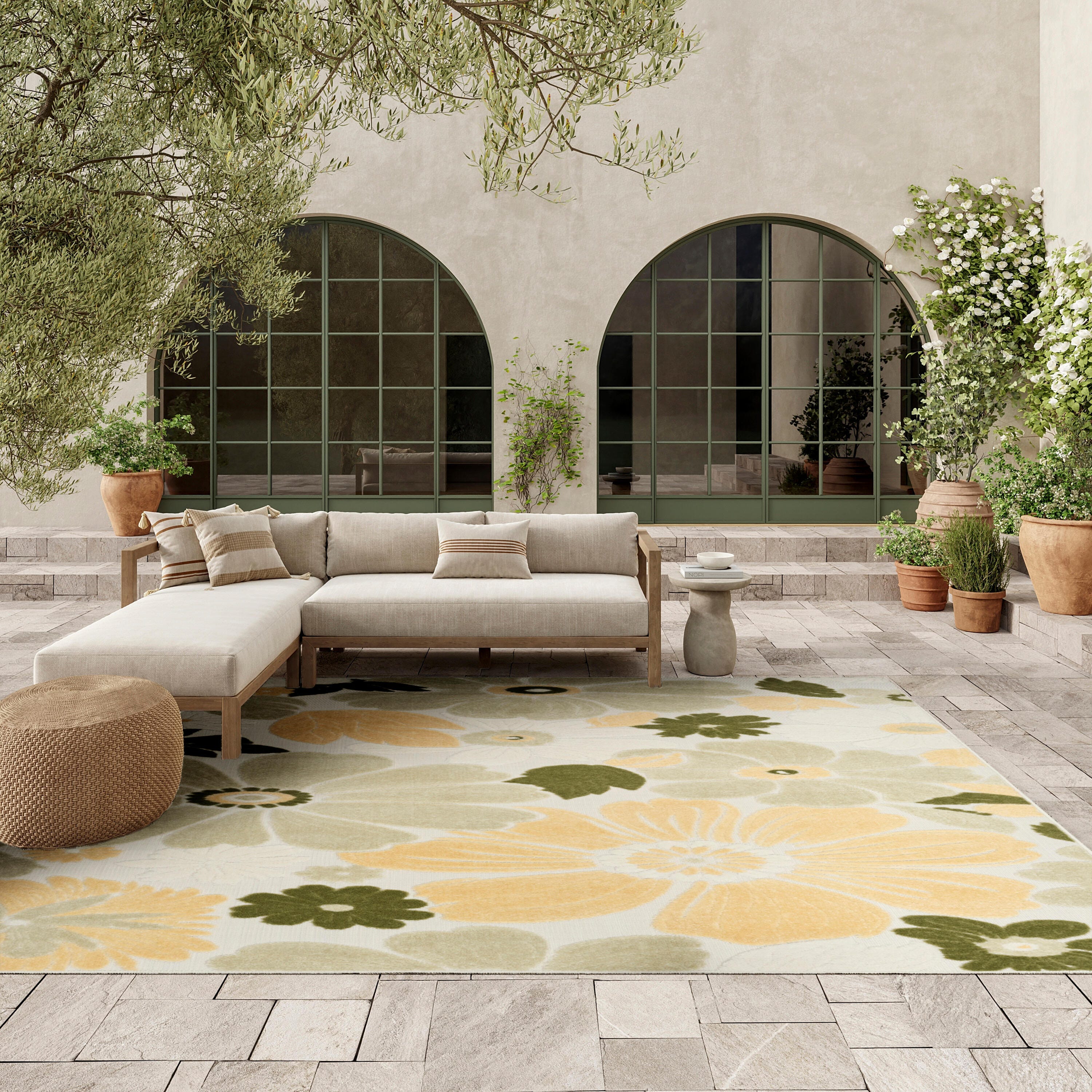 Nourison Home 7'10" x 10'6" Area Rug, Ivory/Green, rollover