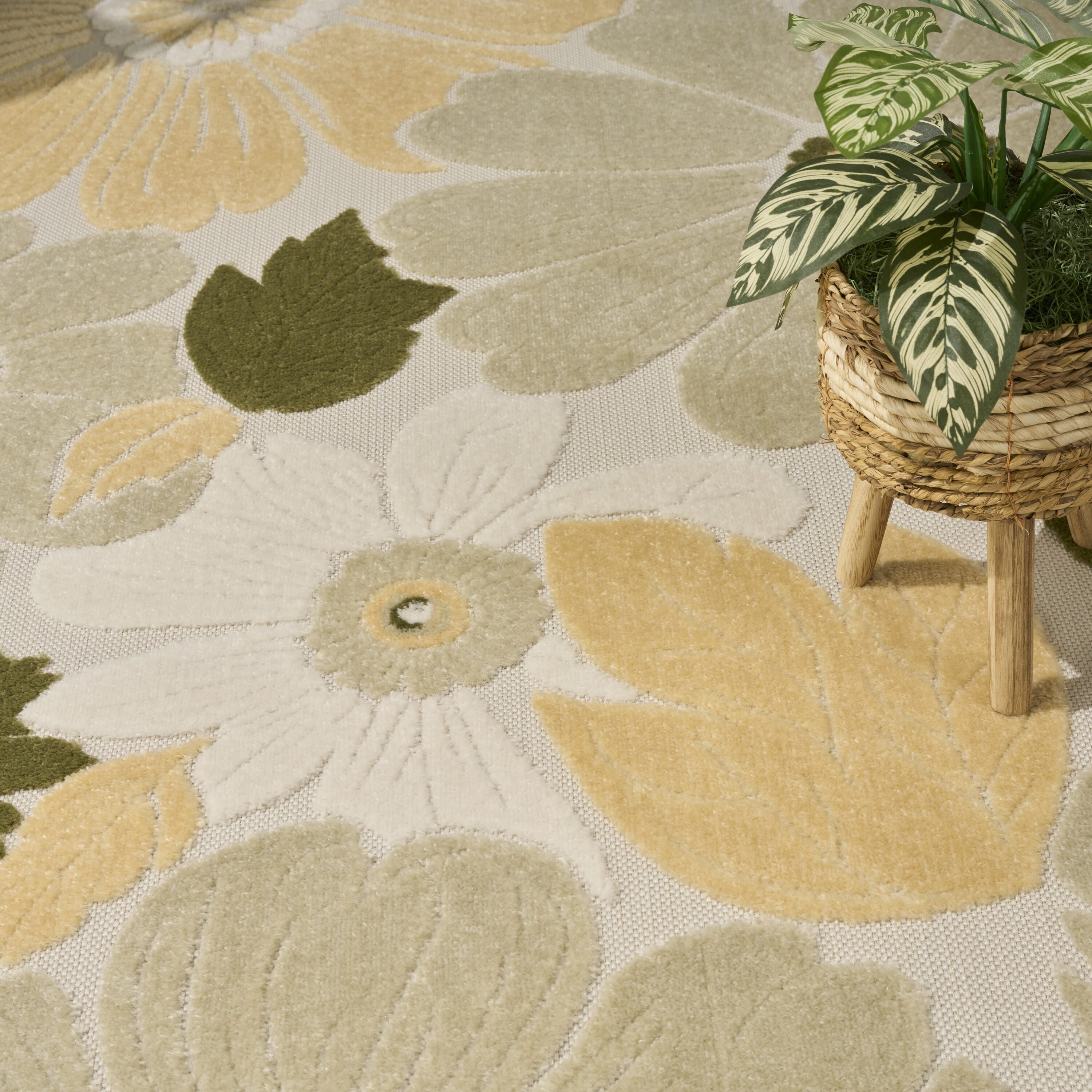 Nourison Home 7'10" x 10'6" Area Rug, Ivory/Green, large