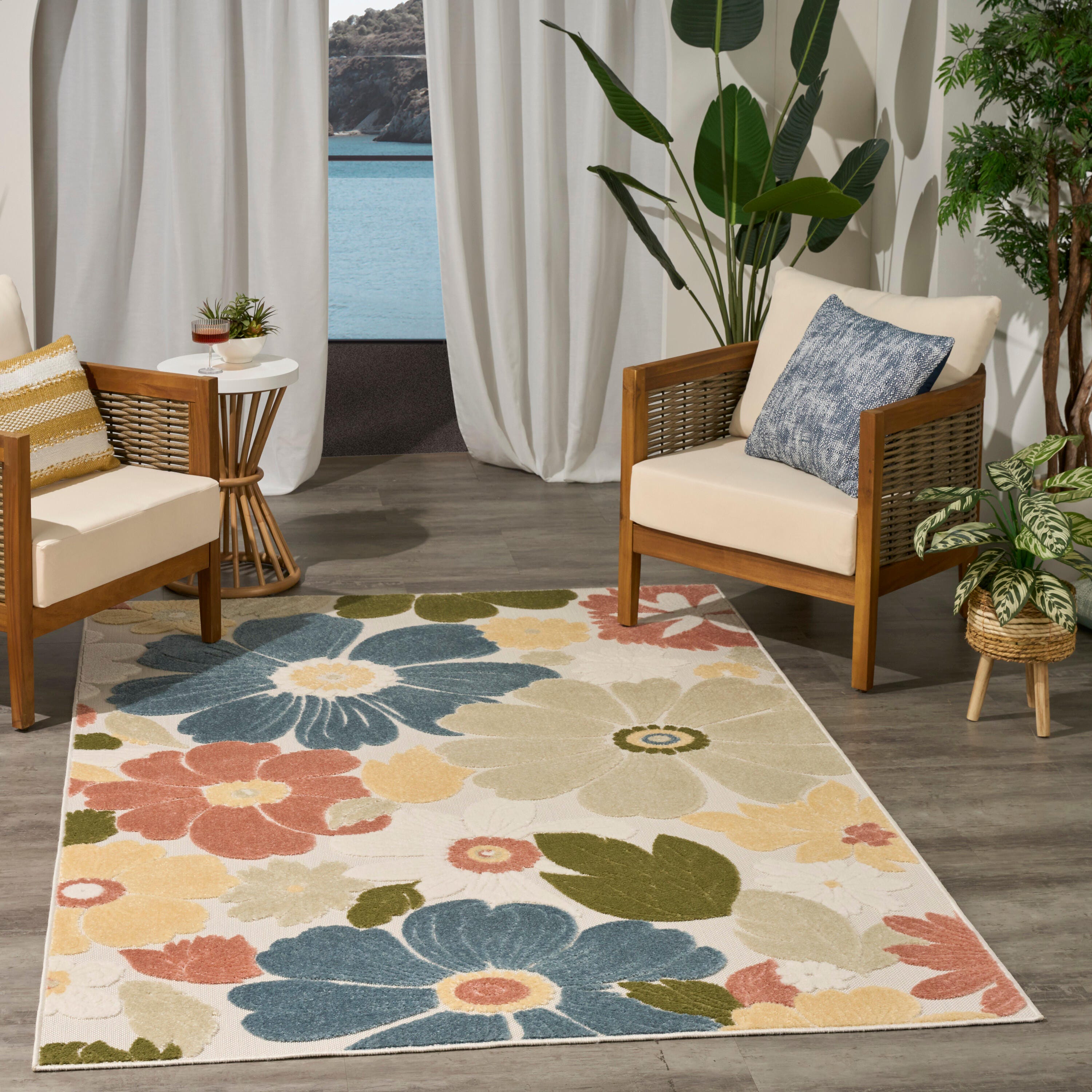 Nourison Home 5'3" x 7'5" Area Rug, Multi, large