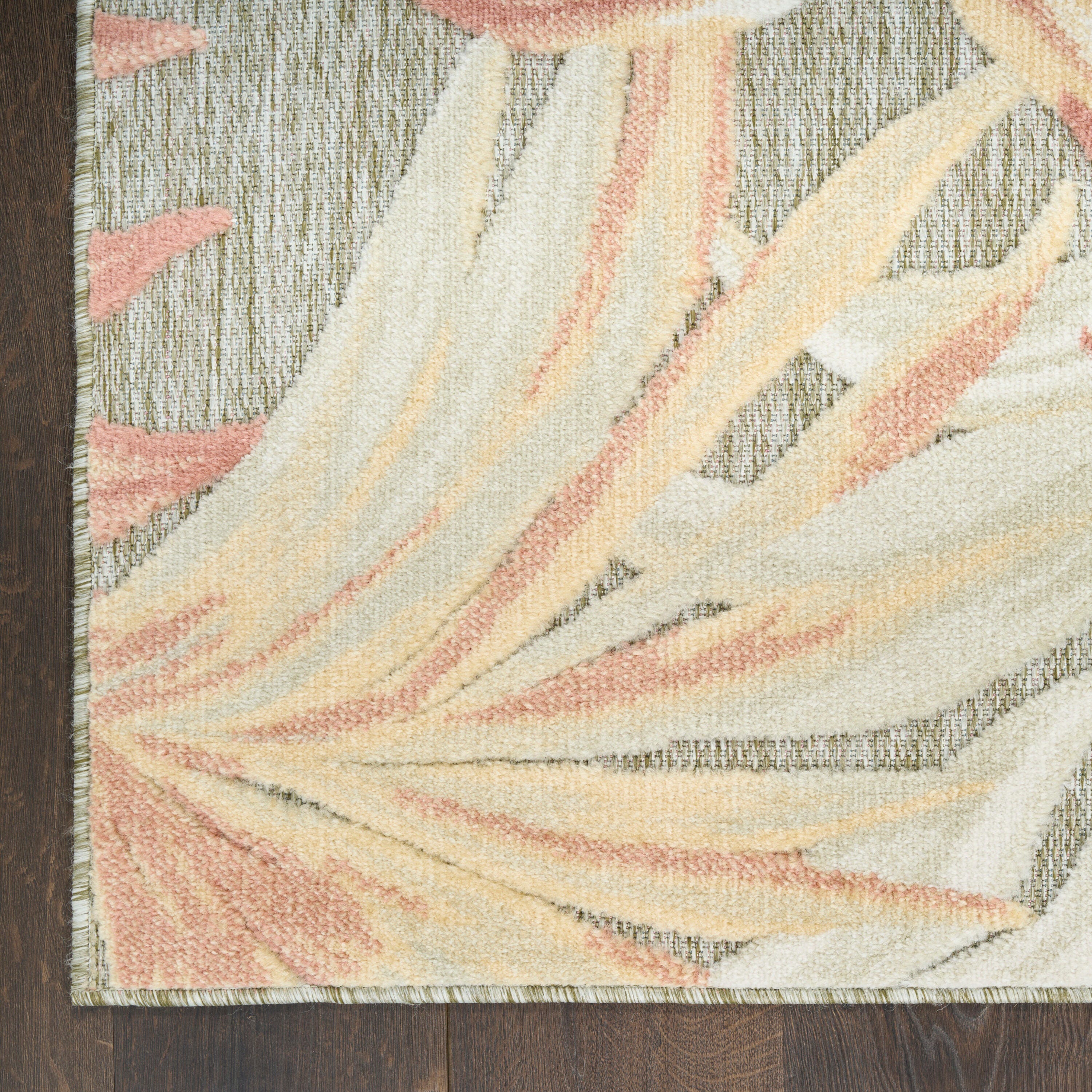 Nourison Home Aloha 5'3" x 7'5" Area Rug, Sage Green/Cream, large