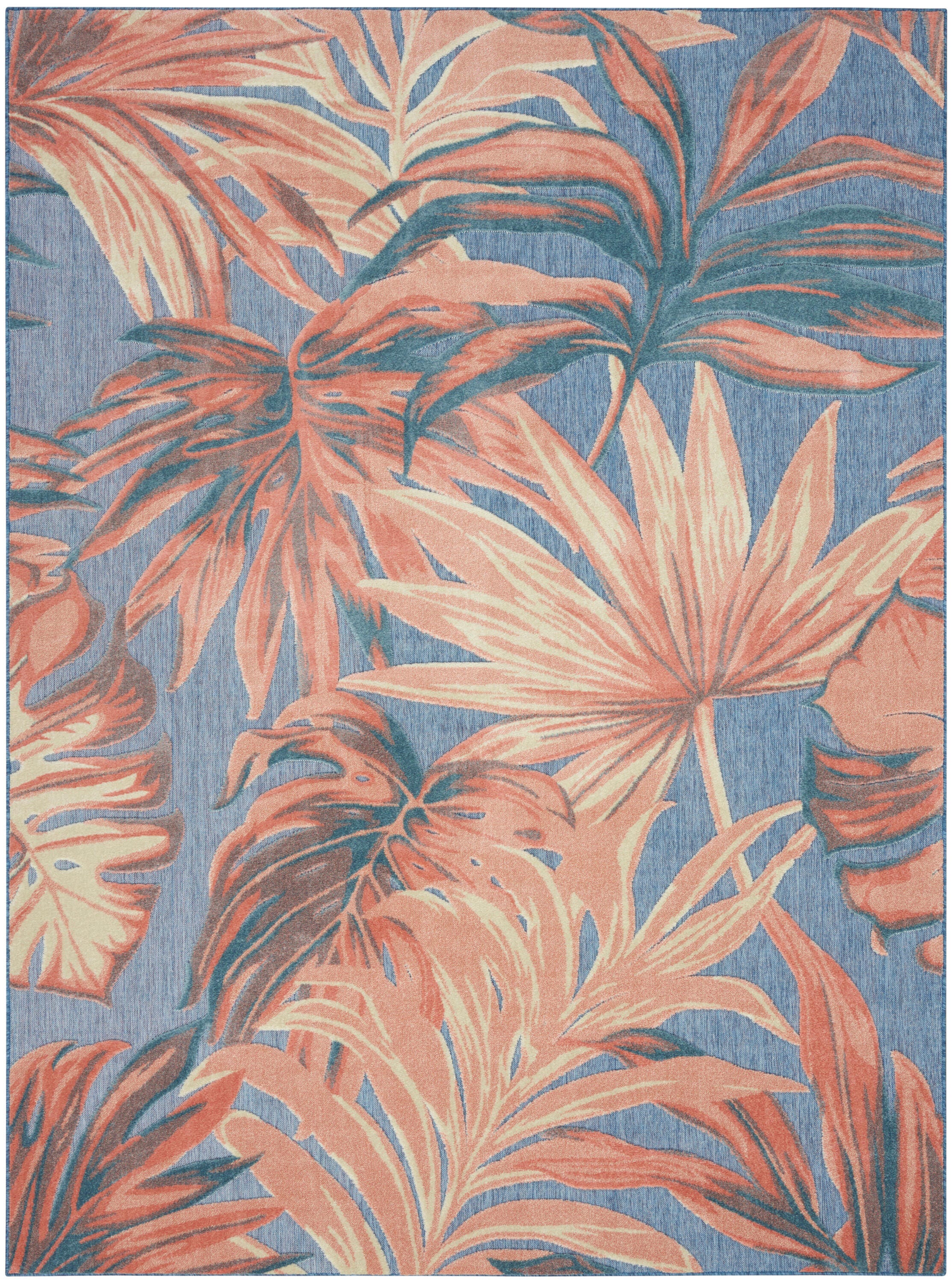 Nourison Home Aloha 7'10" x 10'6" Area Rug, Blue/Rose, large