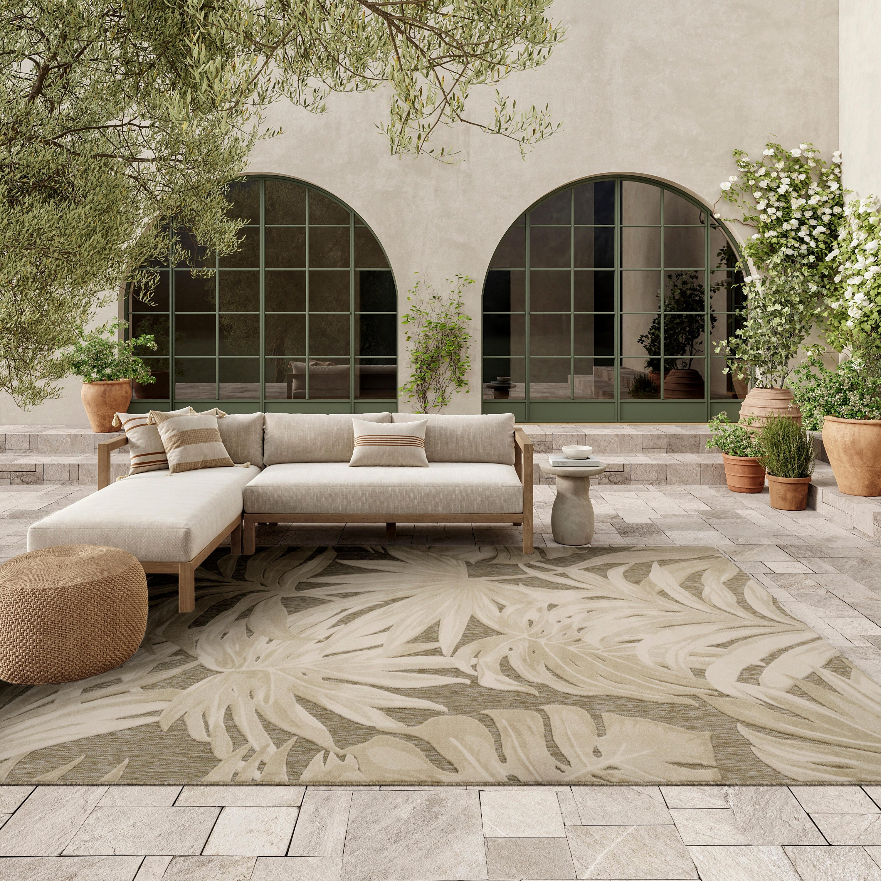 Nourison Home Aloha 9' x 12' Area Rug, Ivory/Sage, rollover