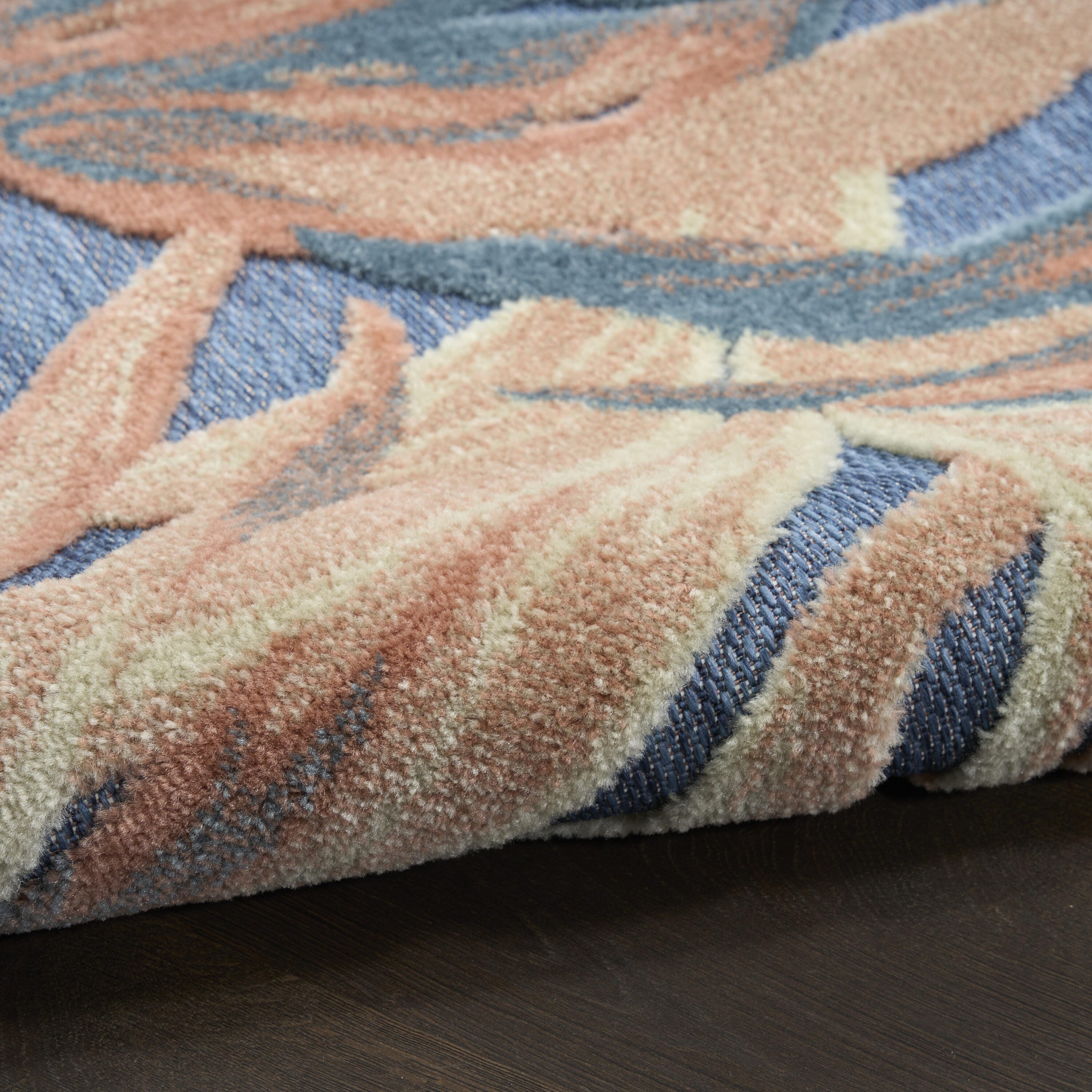 Nourison Home Aloha 9' x 12' Area Rug, Blue/Rose, large