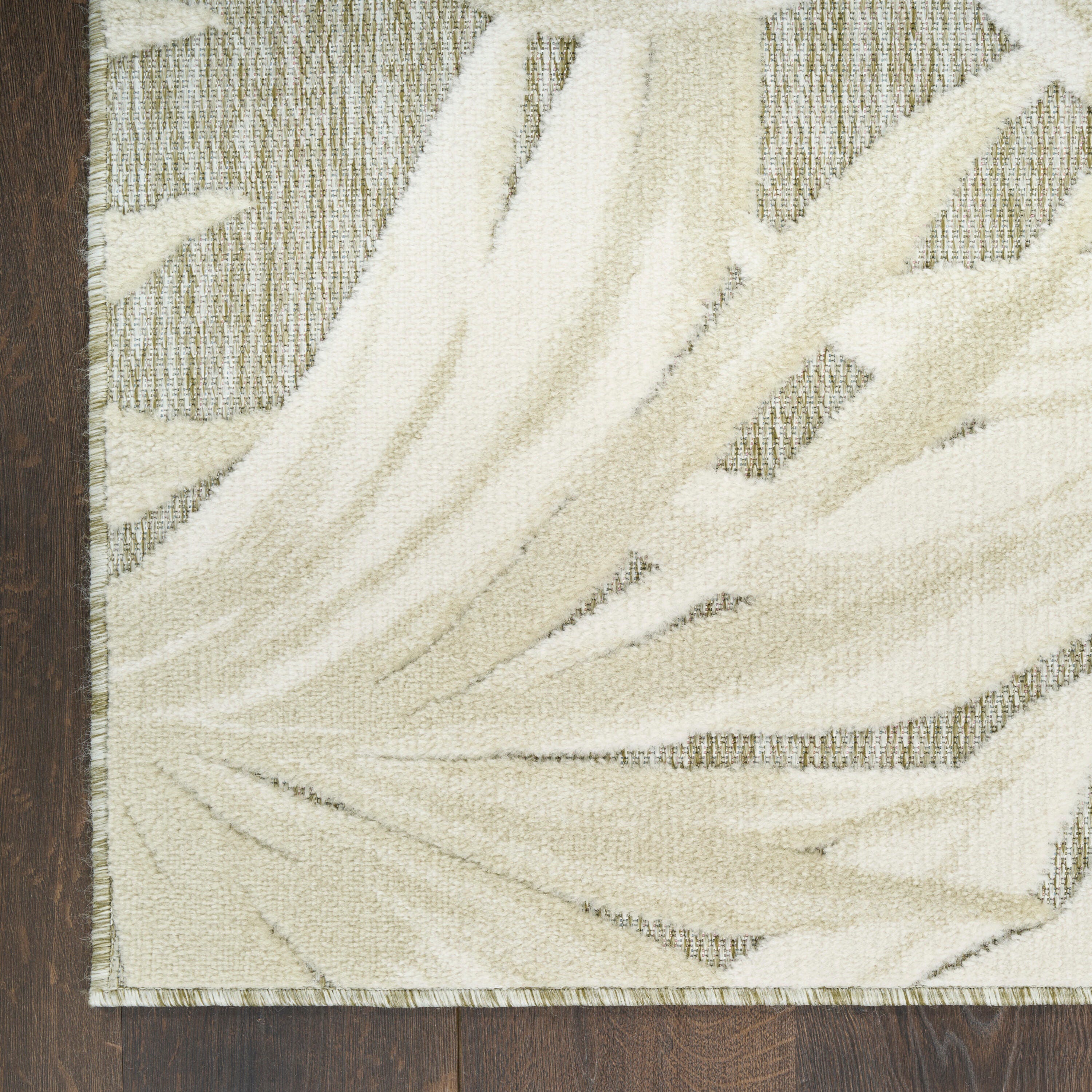 Nourison Home Aloha 5'3" x 7'5" Area Rug, Ivory/Sage, large