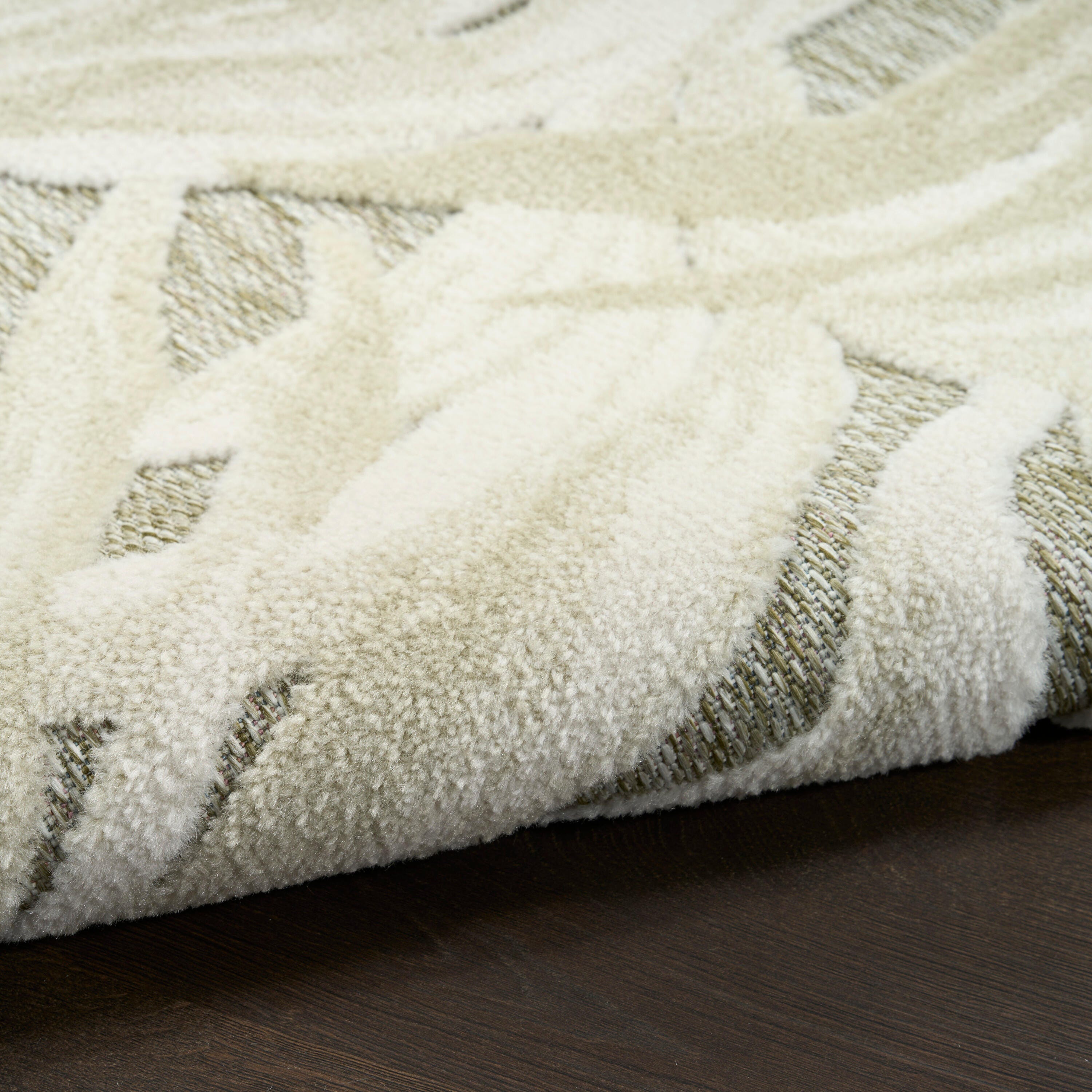 Nourison Home Aloha 5'3" x 7'5" Area Rug, Ivory/Sage, large