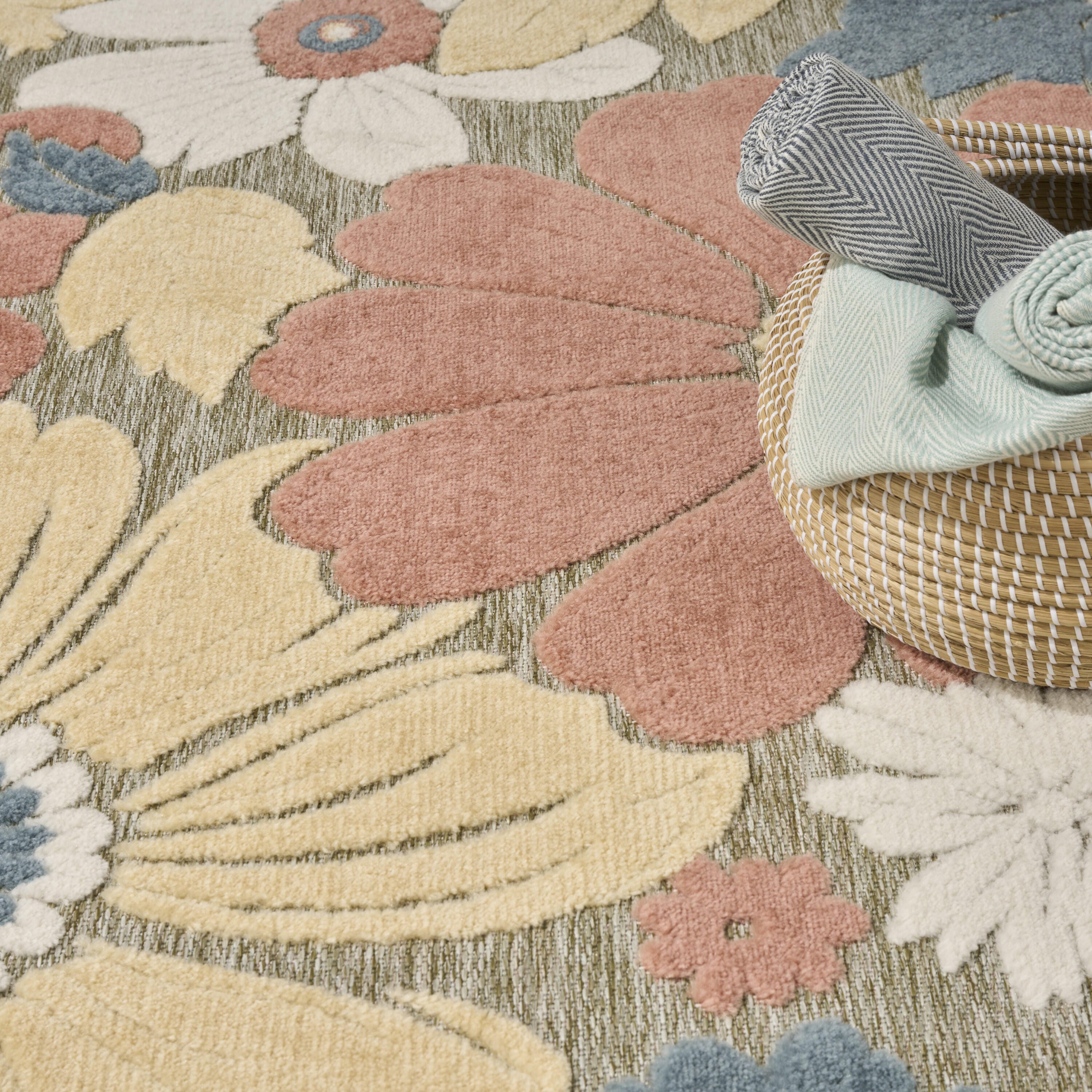 Nourison Home 7'10" x 10'6" Area Rug, Rose, large