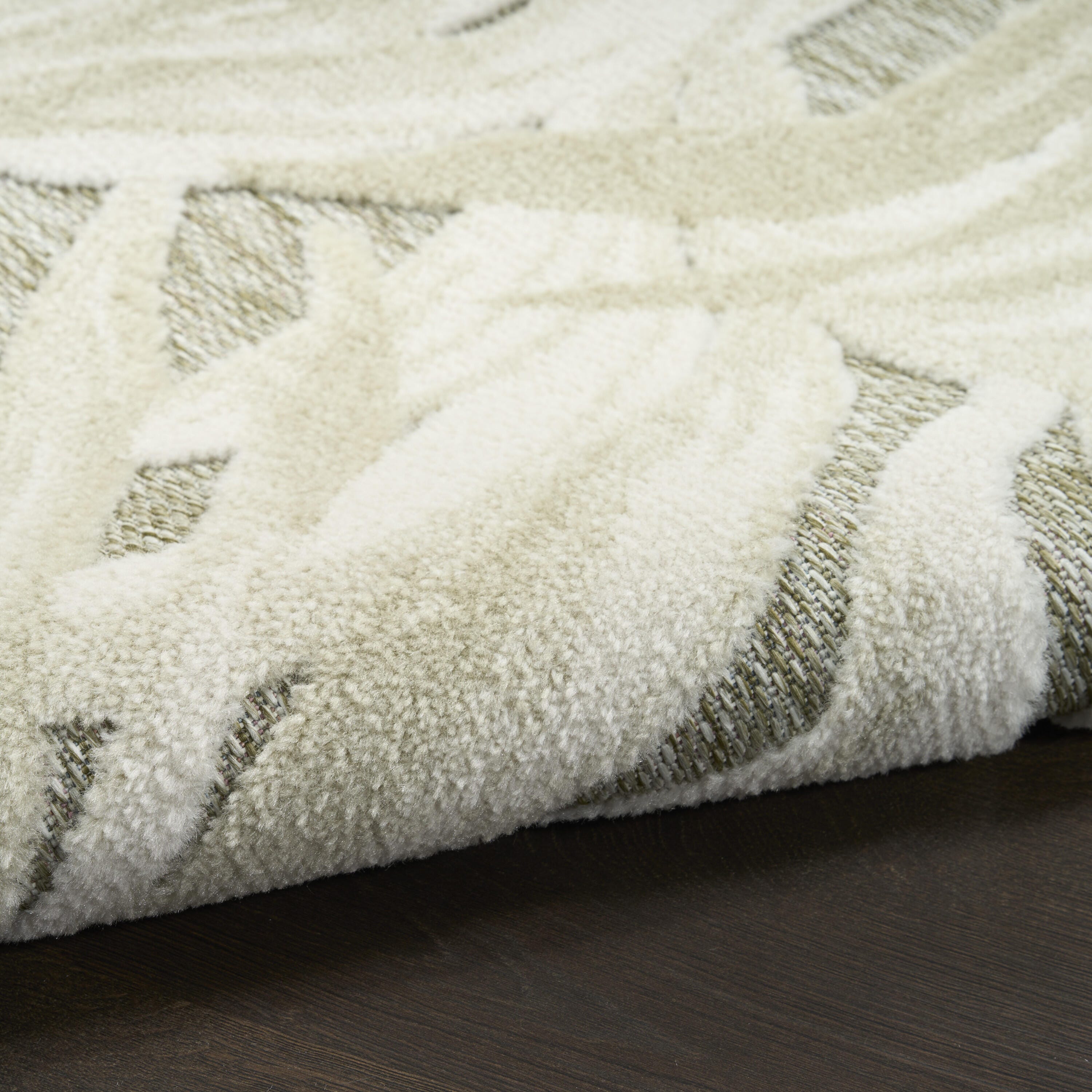 Nourison Home Aloha 2'8" x 4' Accent Rug, Ivory/Sage, large