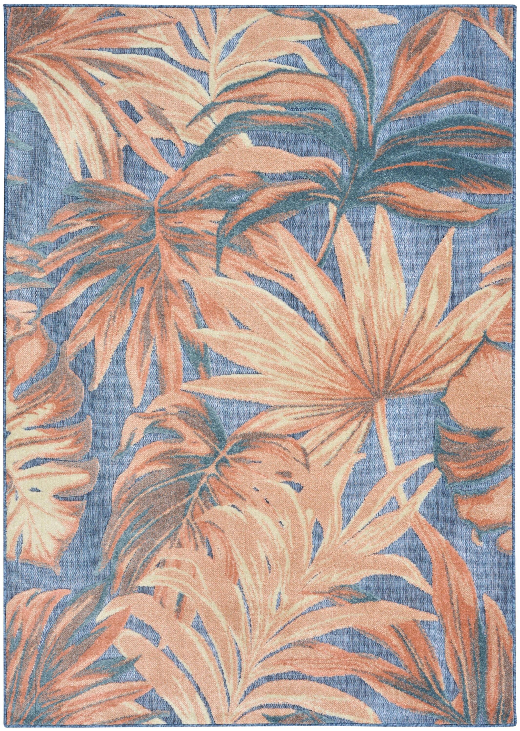 Nourison Home Aloha 3'6" x 5'6" Accent Rug, Blue/Rose, large