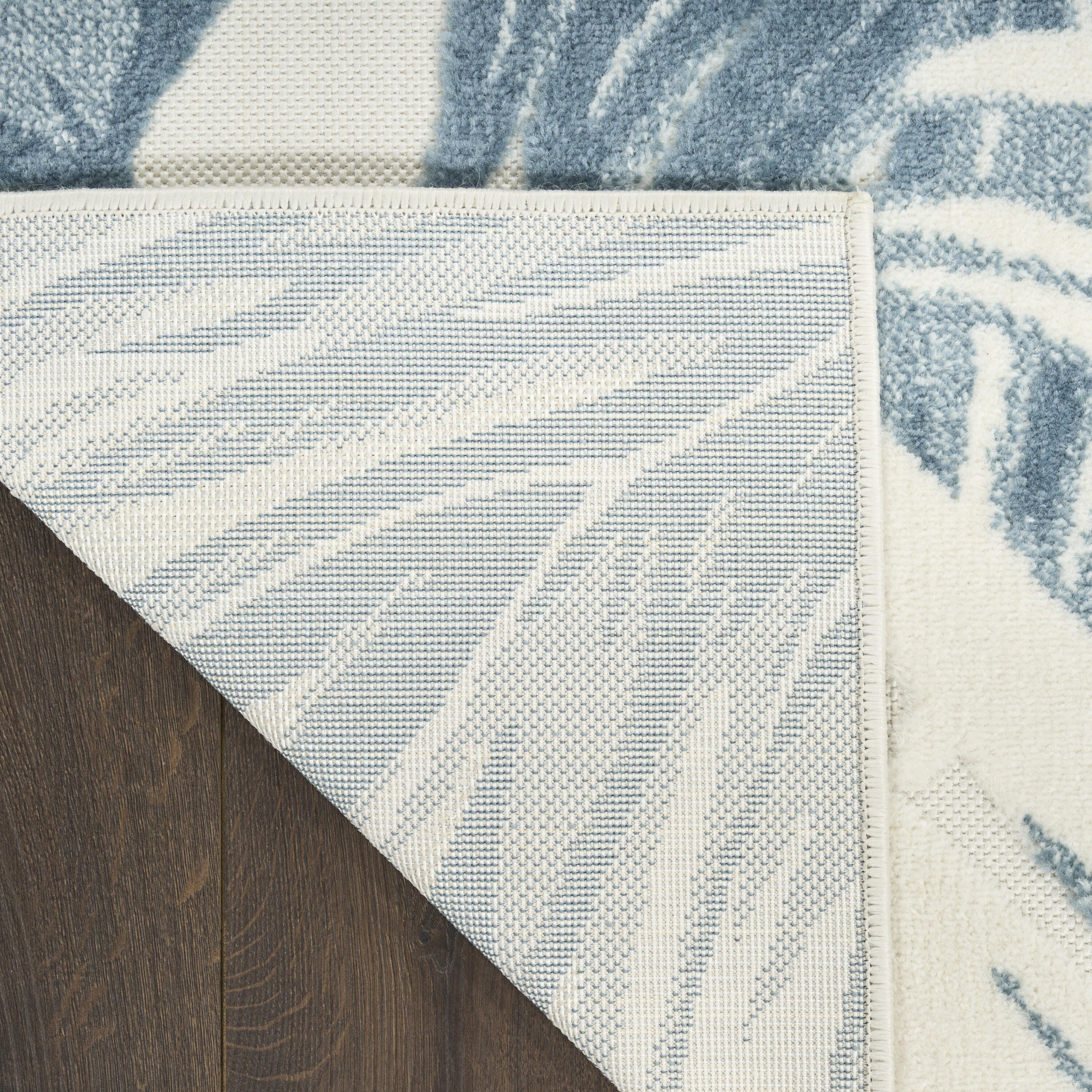 Nourison Home Aloha 2'8" x 4' Accent Rug, Ivory/Blue, large