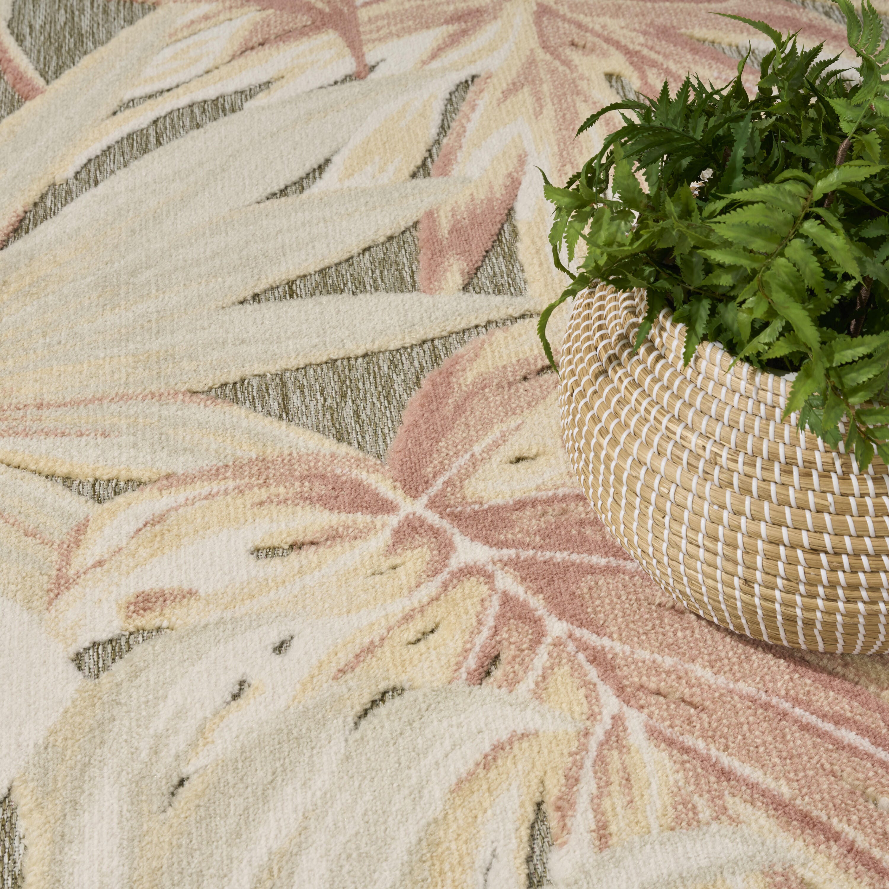 Nourison Home Aloha 9' x 12' Area Rug, Sage Green/Cream, large
