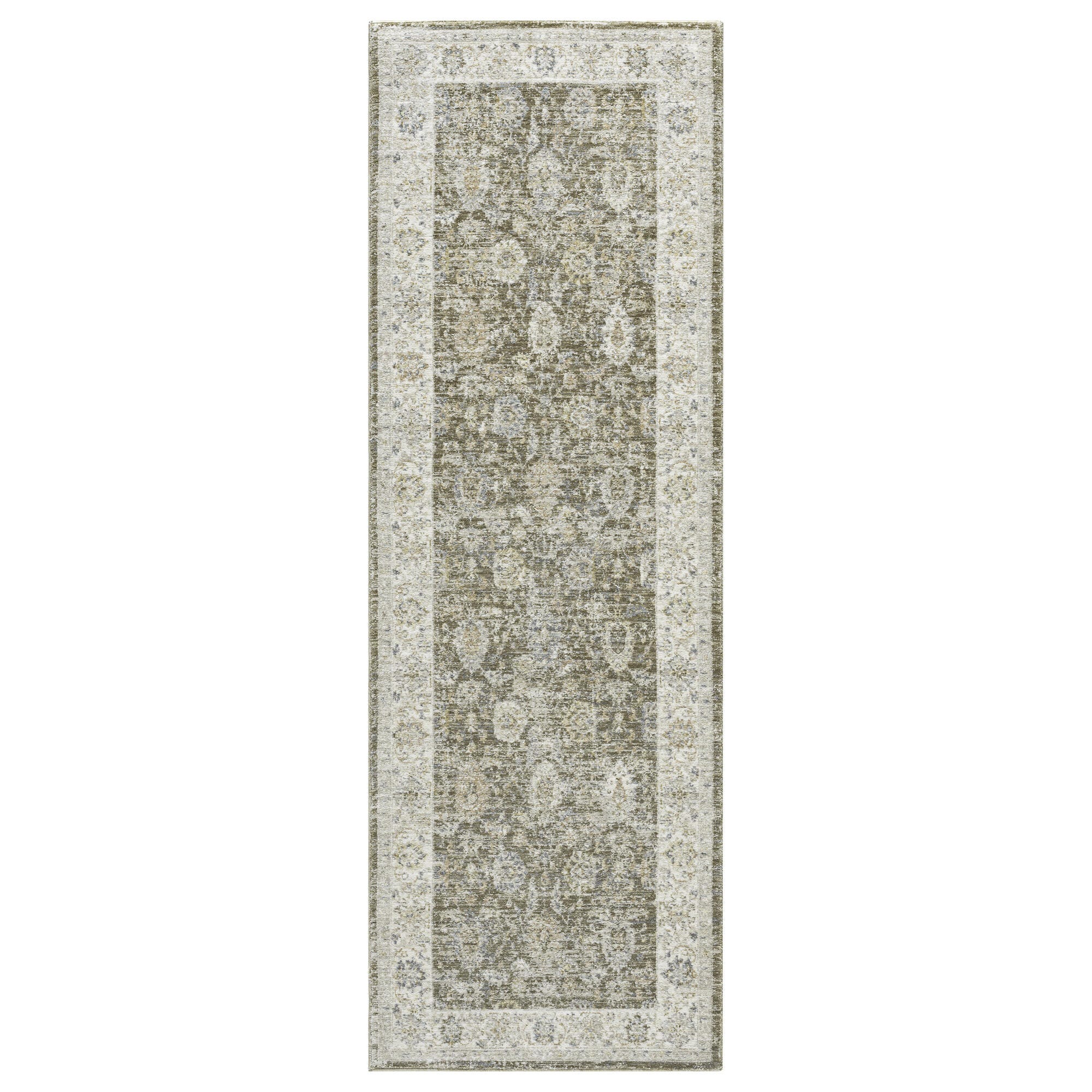 Suvii Home Coastal Cove 2'7" x 7'10" Runner Rug, Green/Multi, large