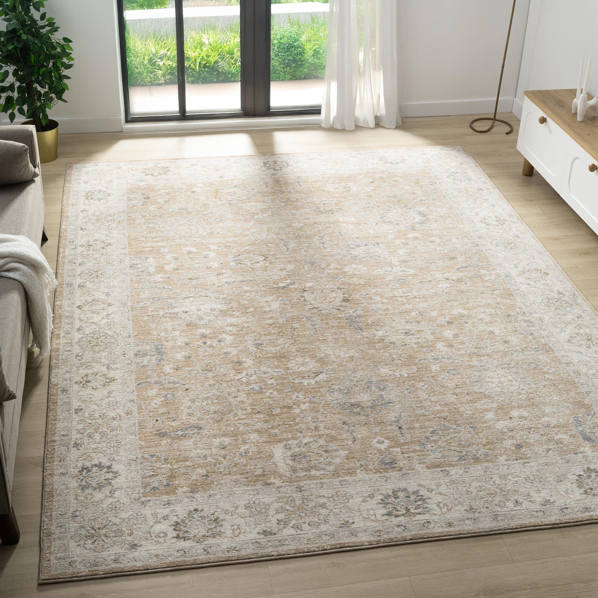 Suvii Home Coastal Cove 7'9" x 10' Area Rug, Rust/Multi, rollover