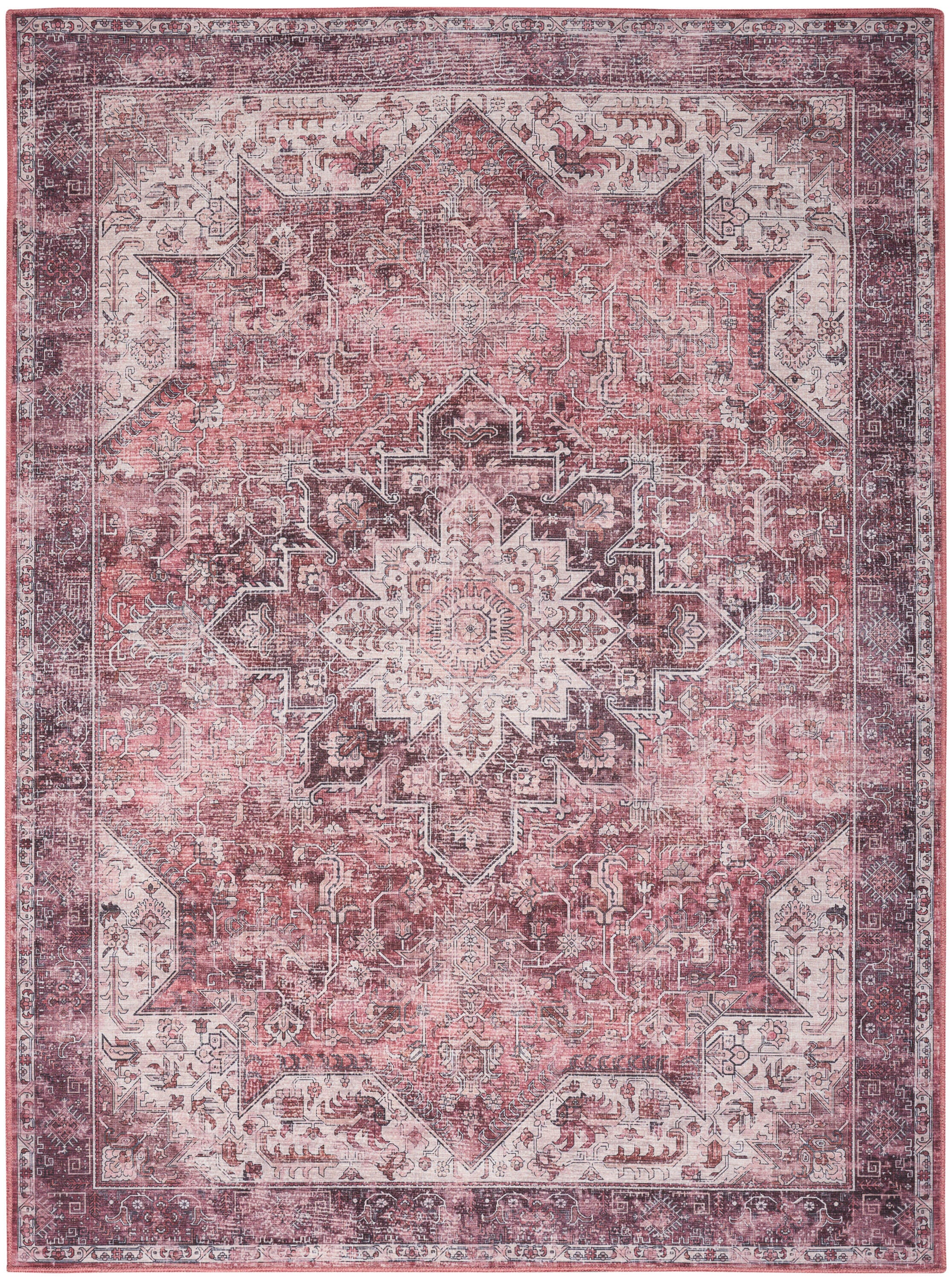 Nourison Home Persian 5'2" x 7' Area Rug, Red, large