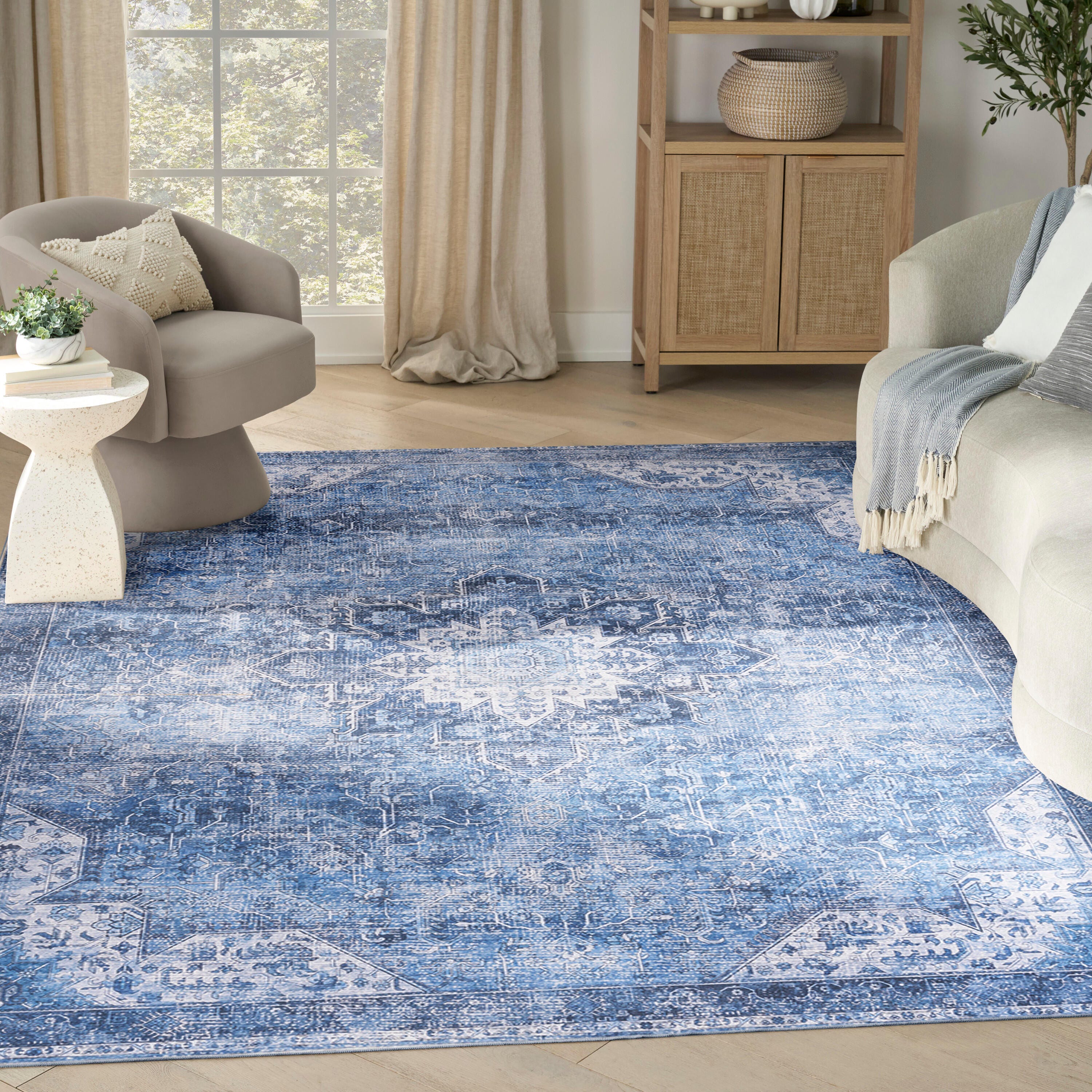 Nourison Home Persian 8' x 10' Area Rug, Blue, large