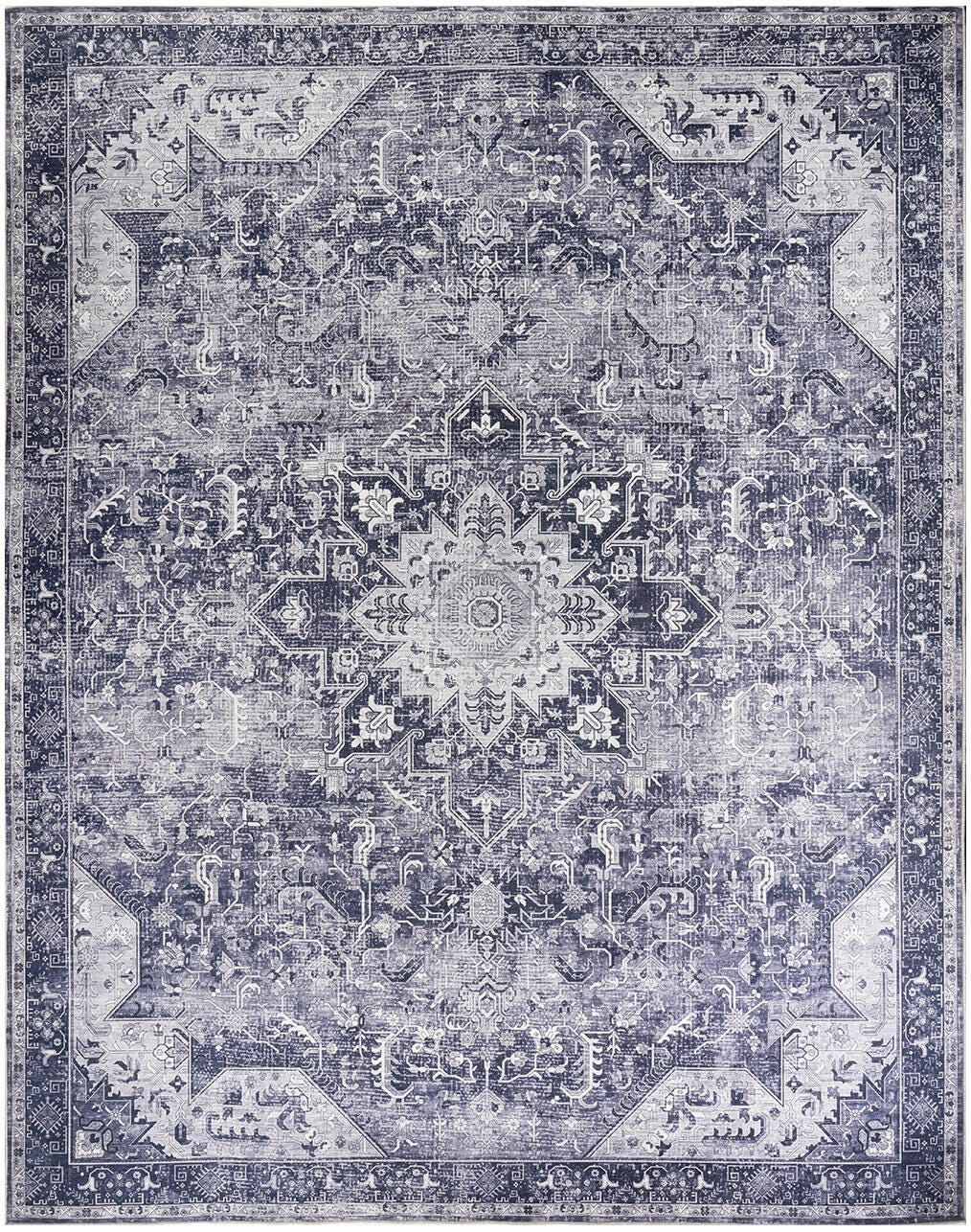 Nourison Home Persian 8' x 10' Area Rug, Gray, large