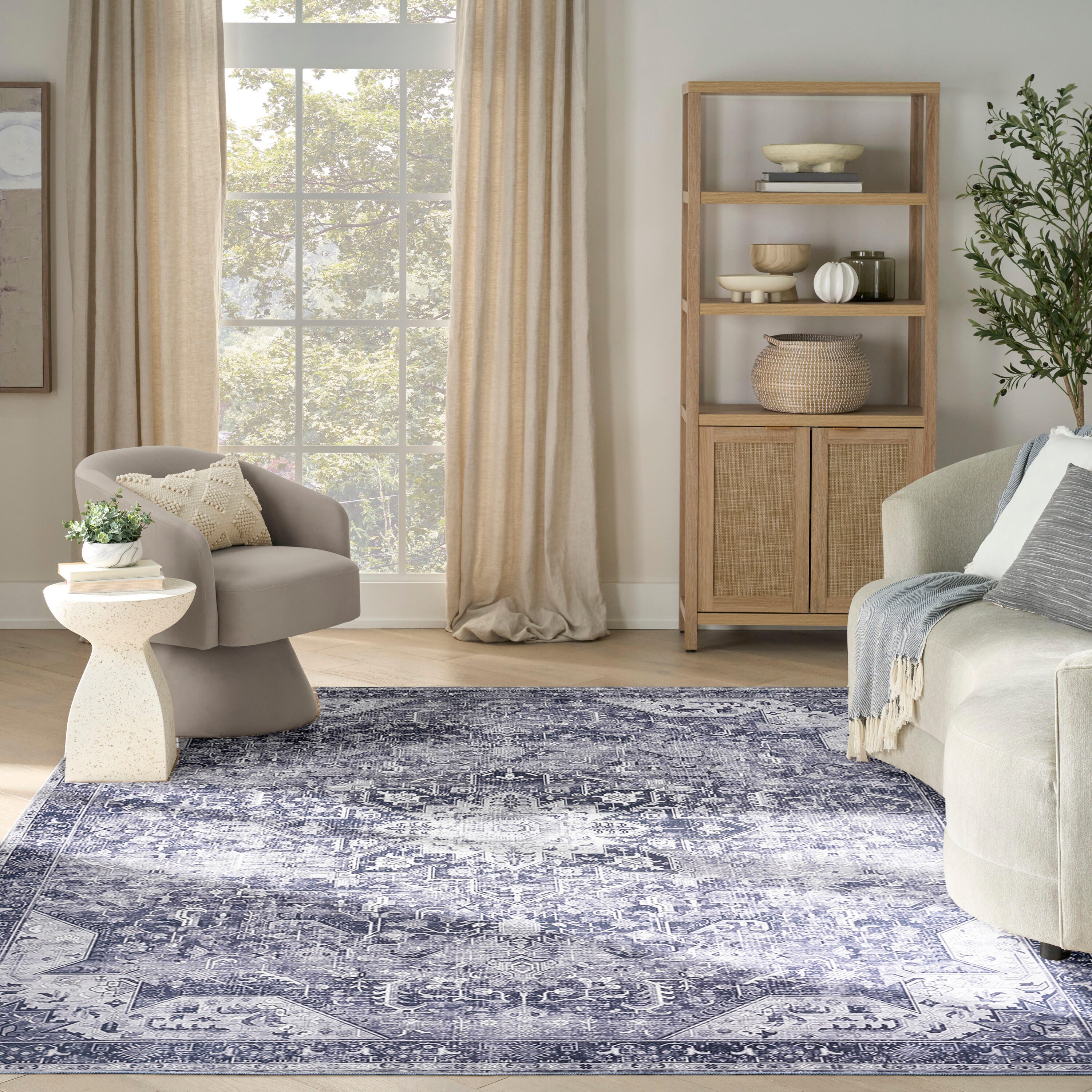 Nourison Home Persian 8' x 10' Area Rug, Gray, large