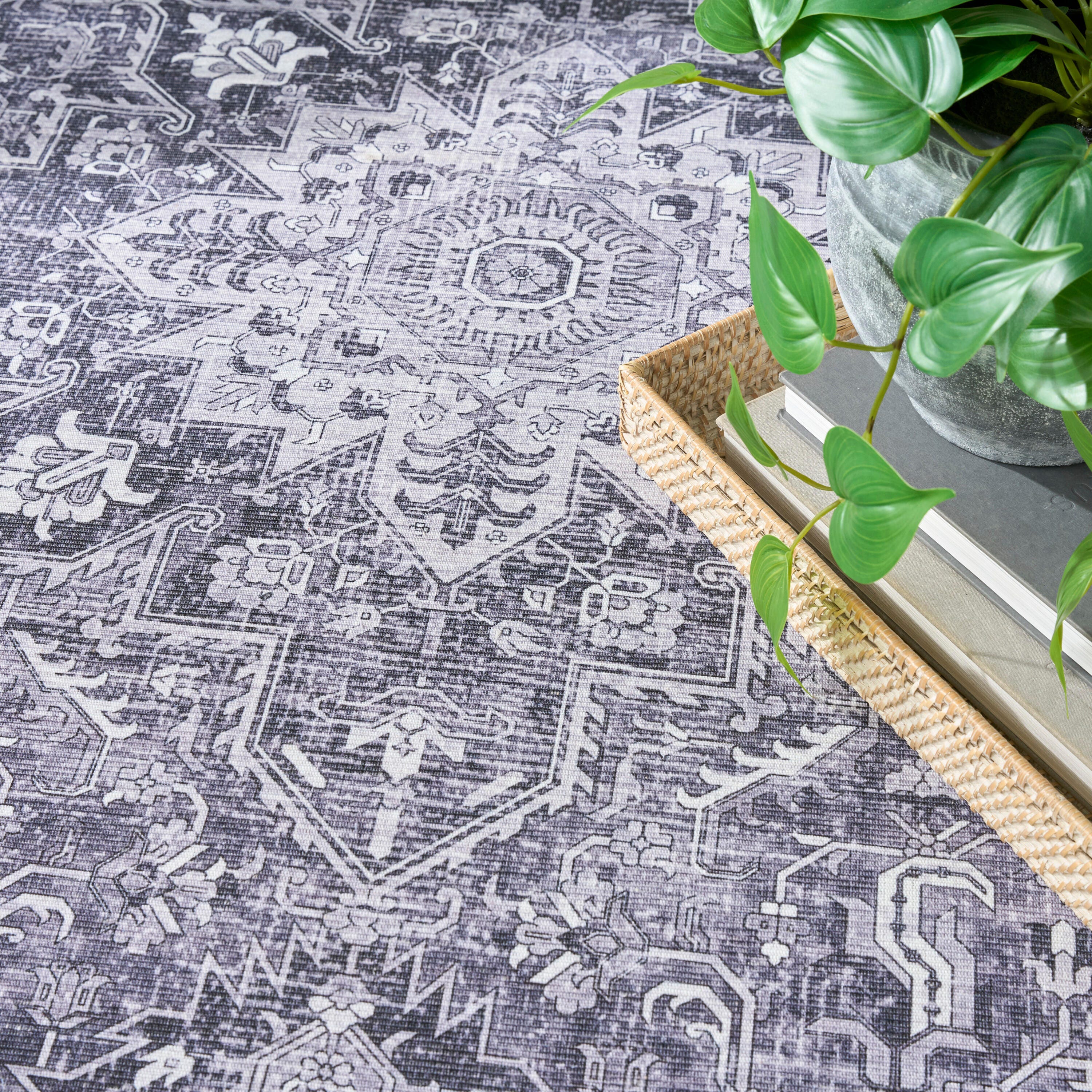 Nourison Home Persian 9'2" x 12' Area Rug, Gray, large