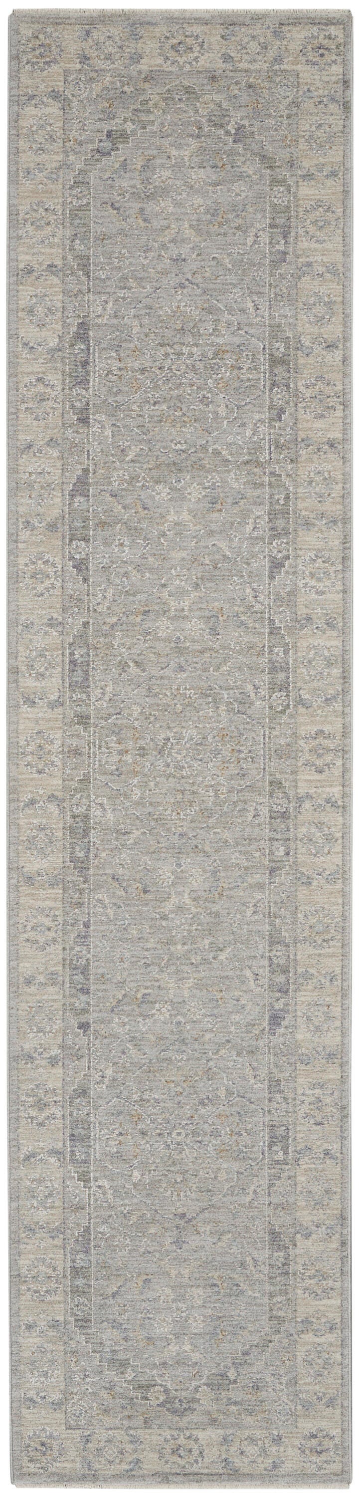 Nourison Home Infinite Motif 2'3" x 10'2" Runner Rug, Gray, large