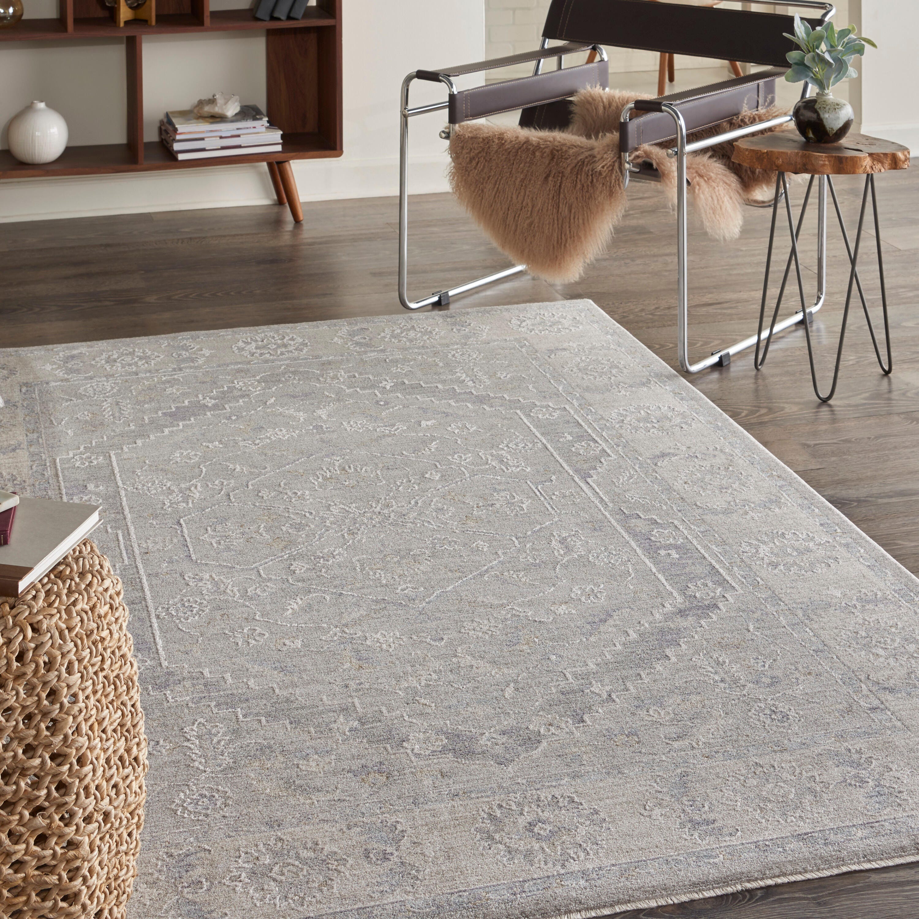 Nourison Home Infinite Motif 3'11" x 5'11" Area Rug, Gray, rollover