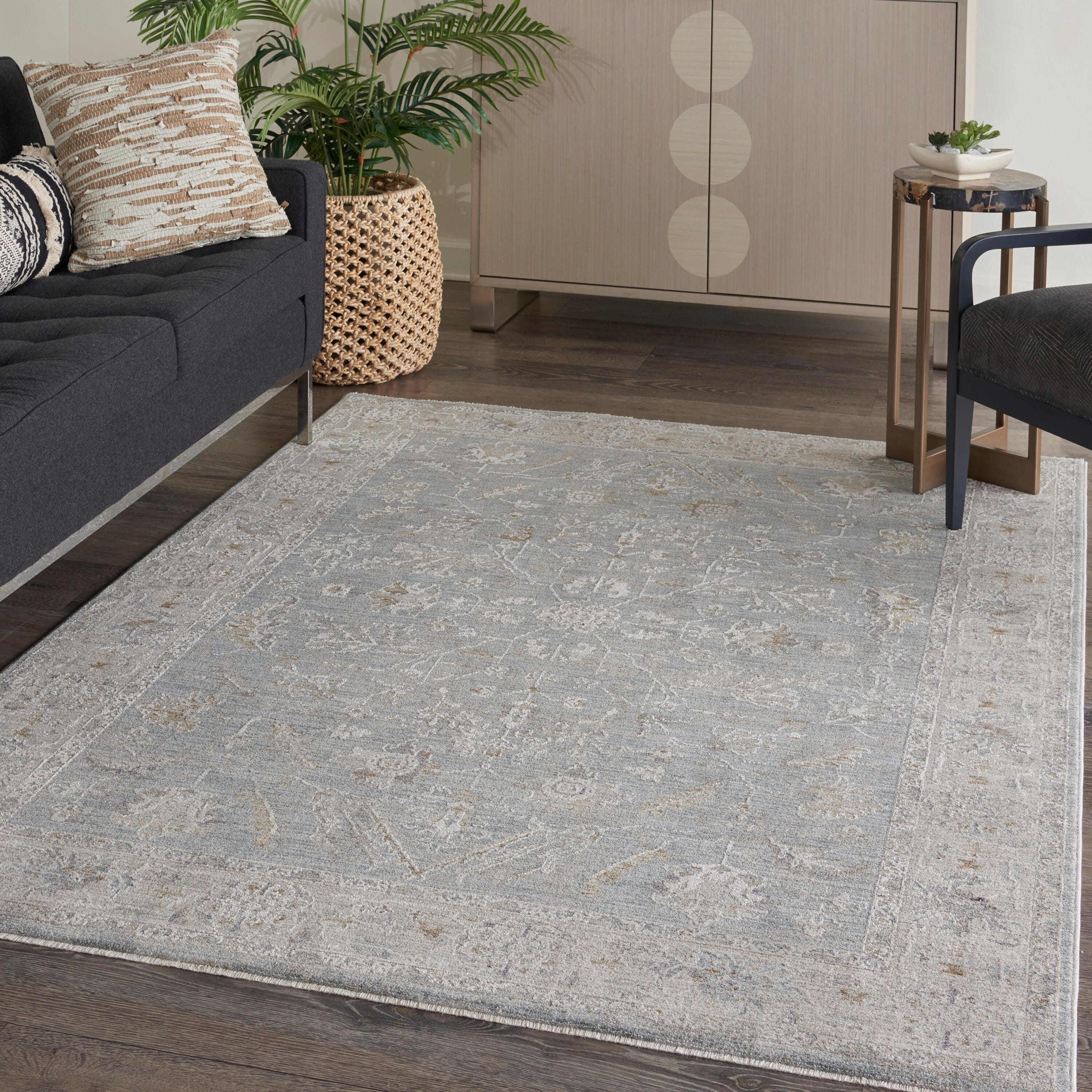 Nourison Home Infinite Antique 5'3" x 7'8" Area Rug, Blue, rollover