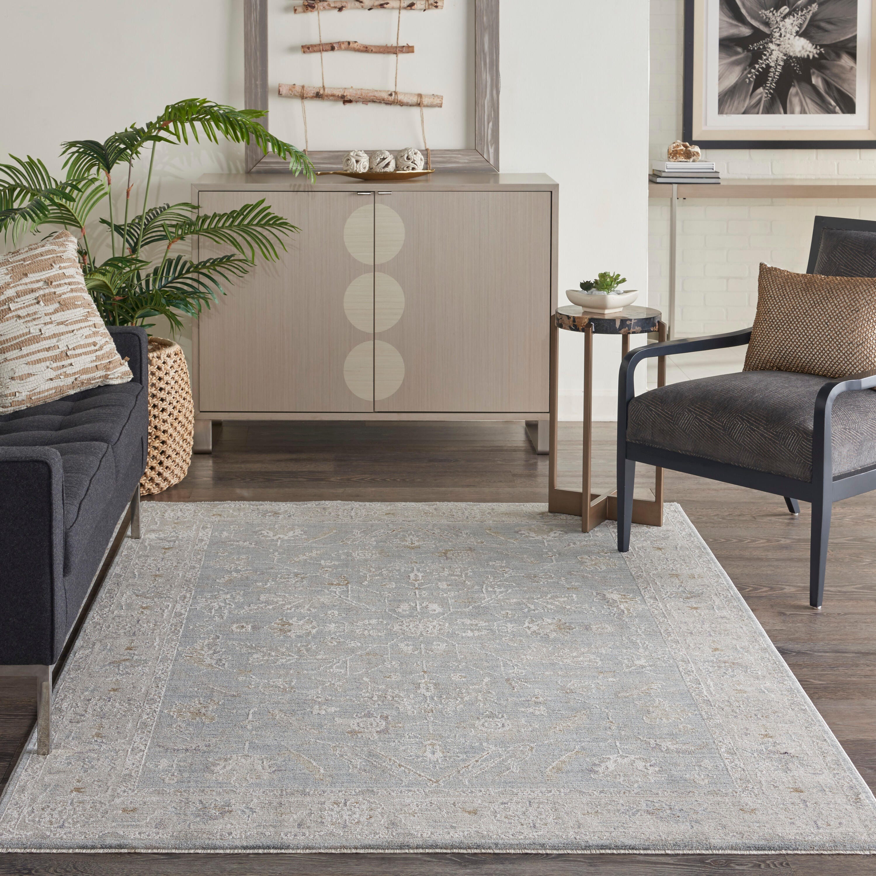 Nourison Home Infinite Antique 5'3" x 7'8" Area Rug, Blue, large